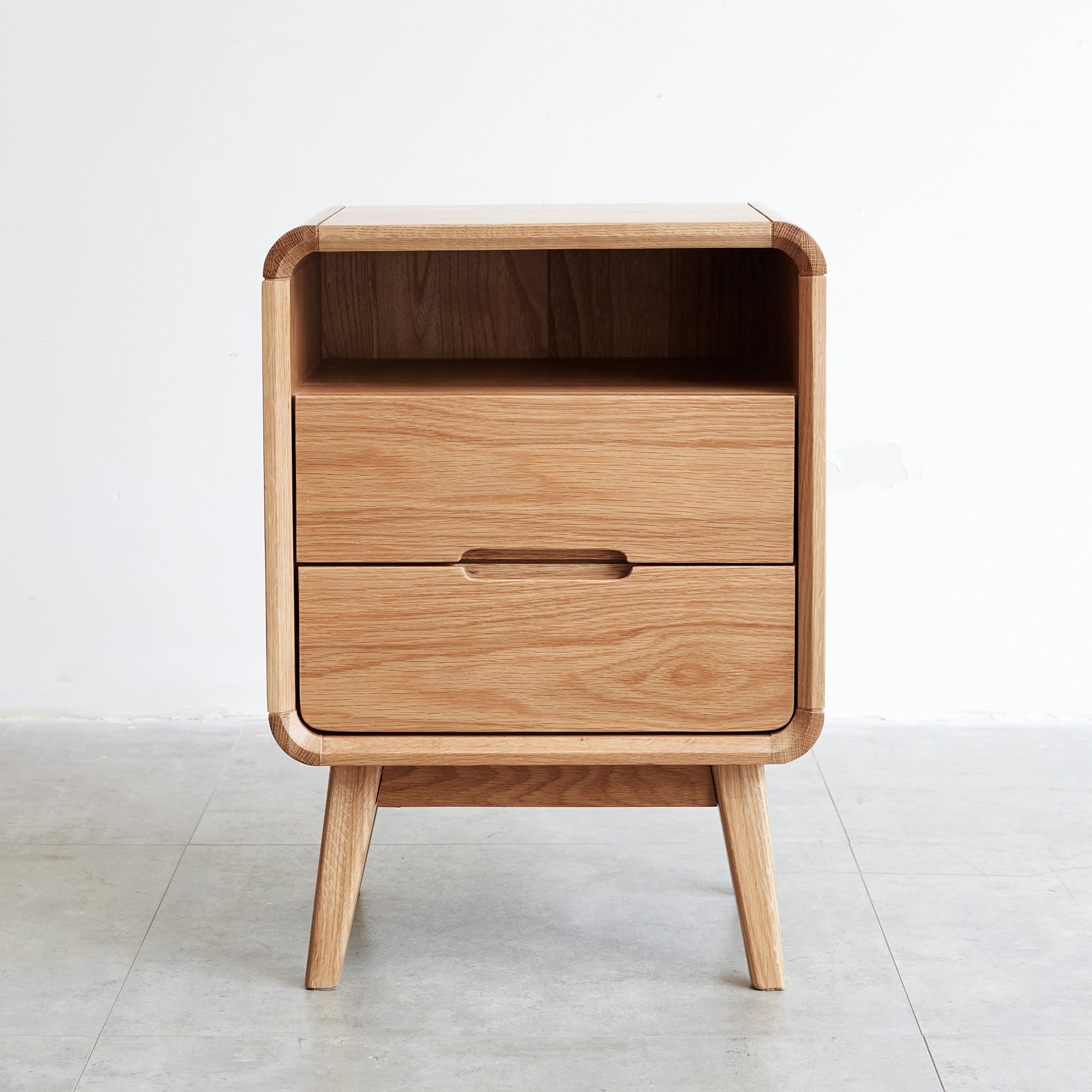 Pure solid wood beech storage cabinet and bedside table
