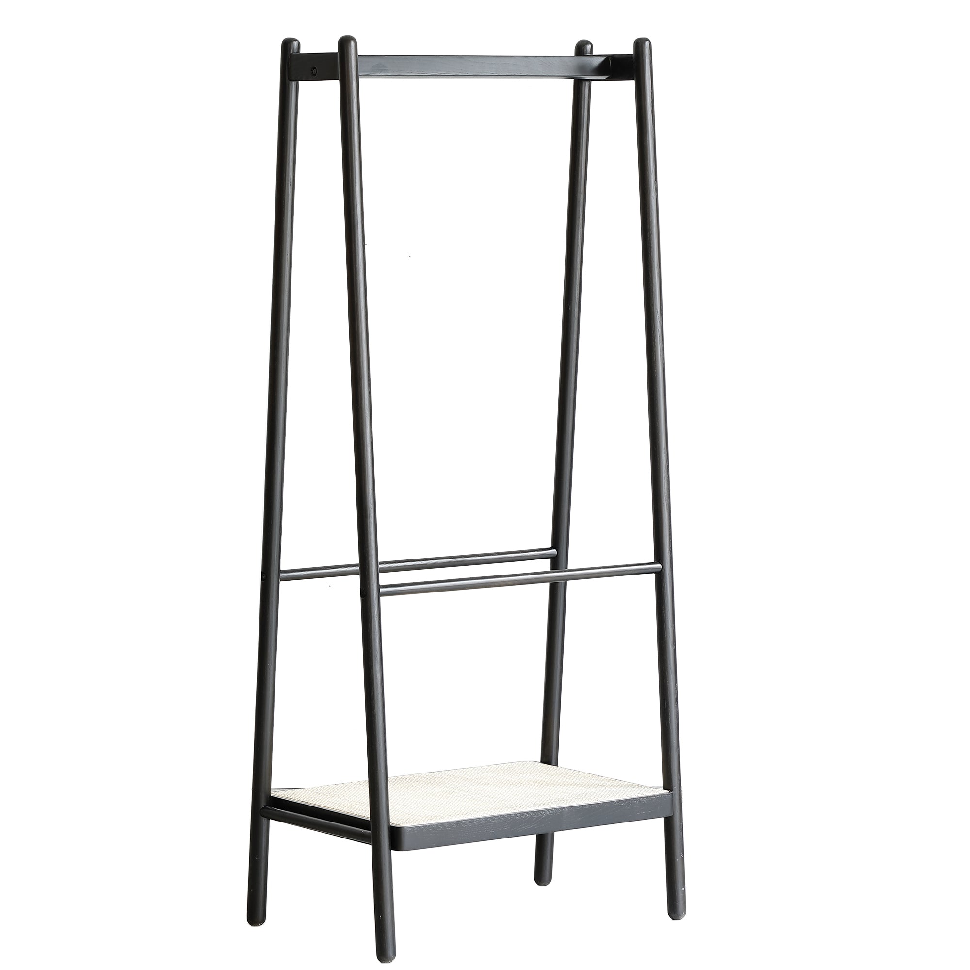Black Solid Oak Clothes Hanger