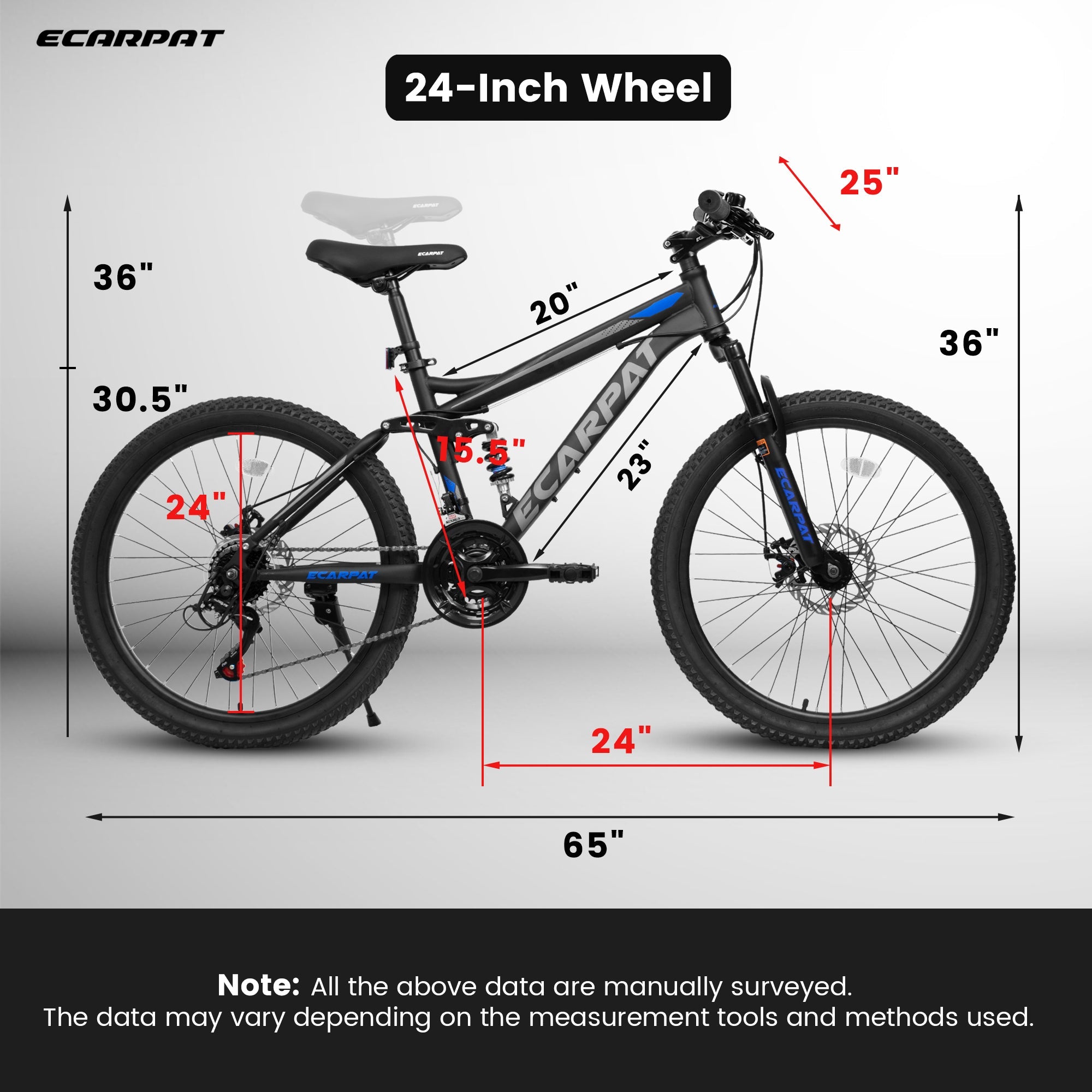 24 - inch mountain bikes for both men and women(Blue mark) - KiKiUMi