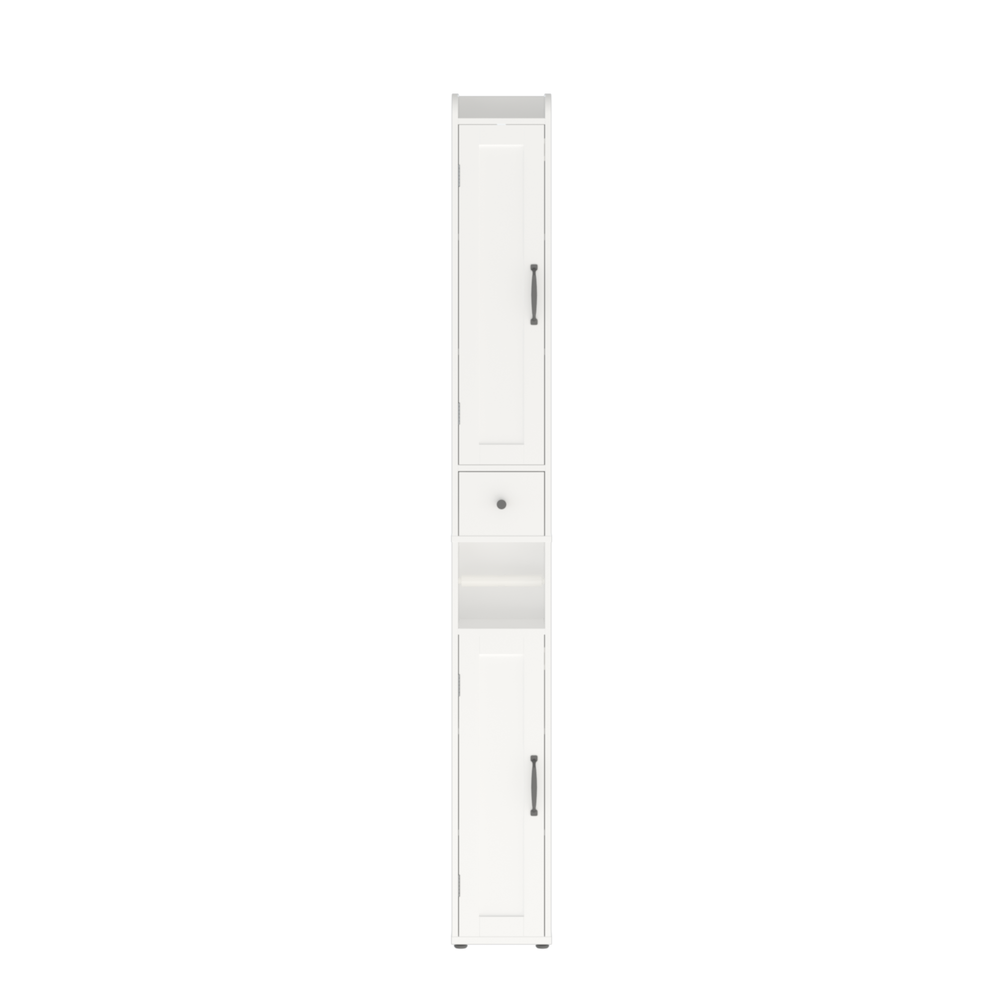 White adjustable bathroom storage cabinet