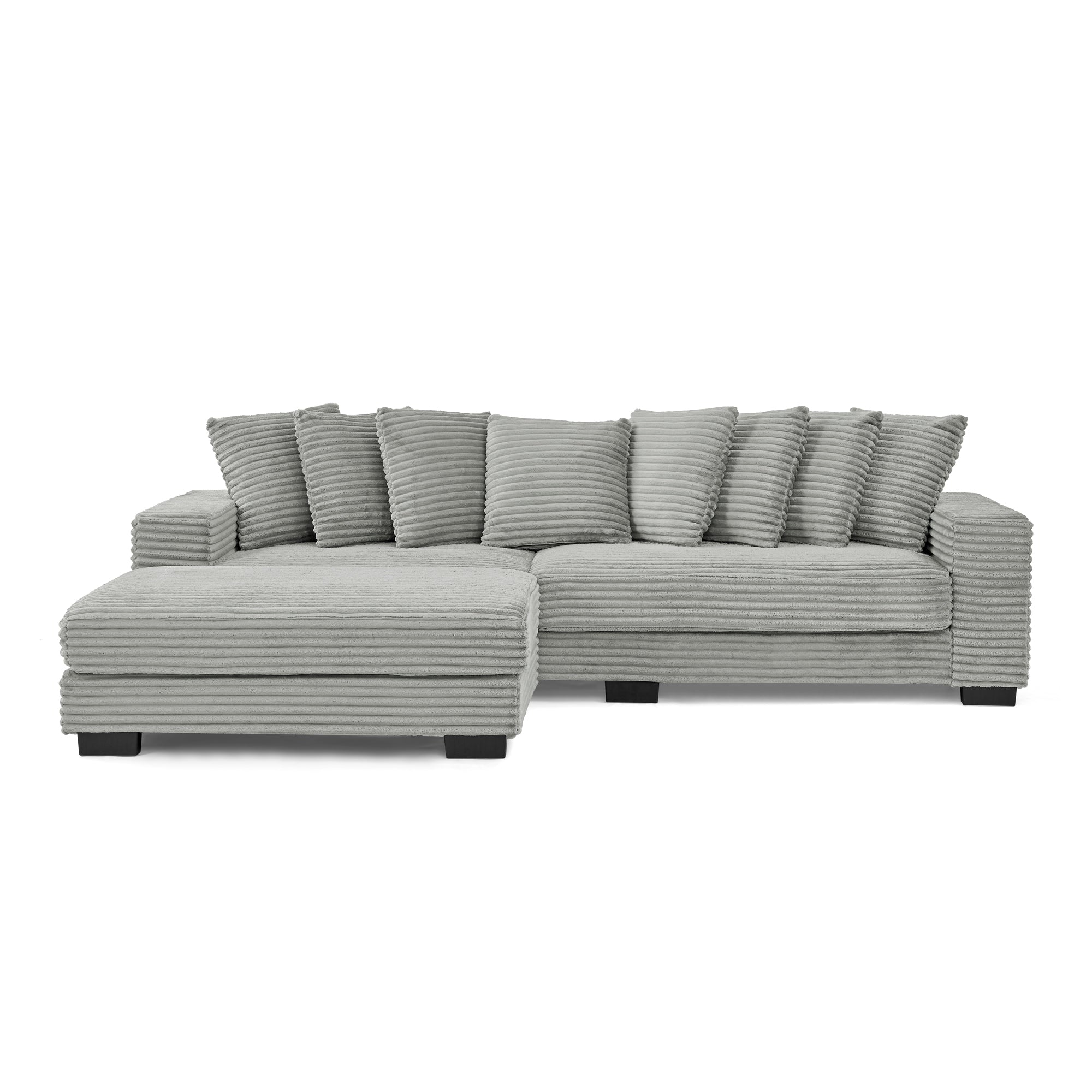 Combination sofa with a wick, velvet and soft cushion