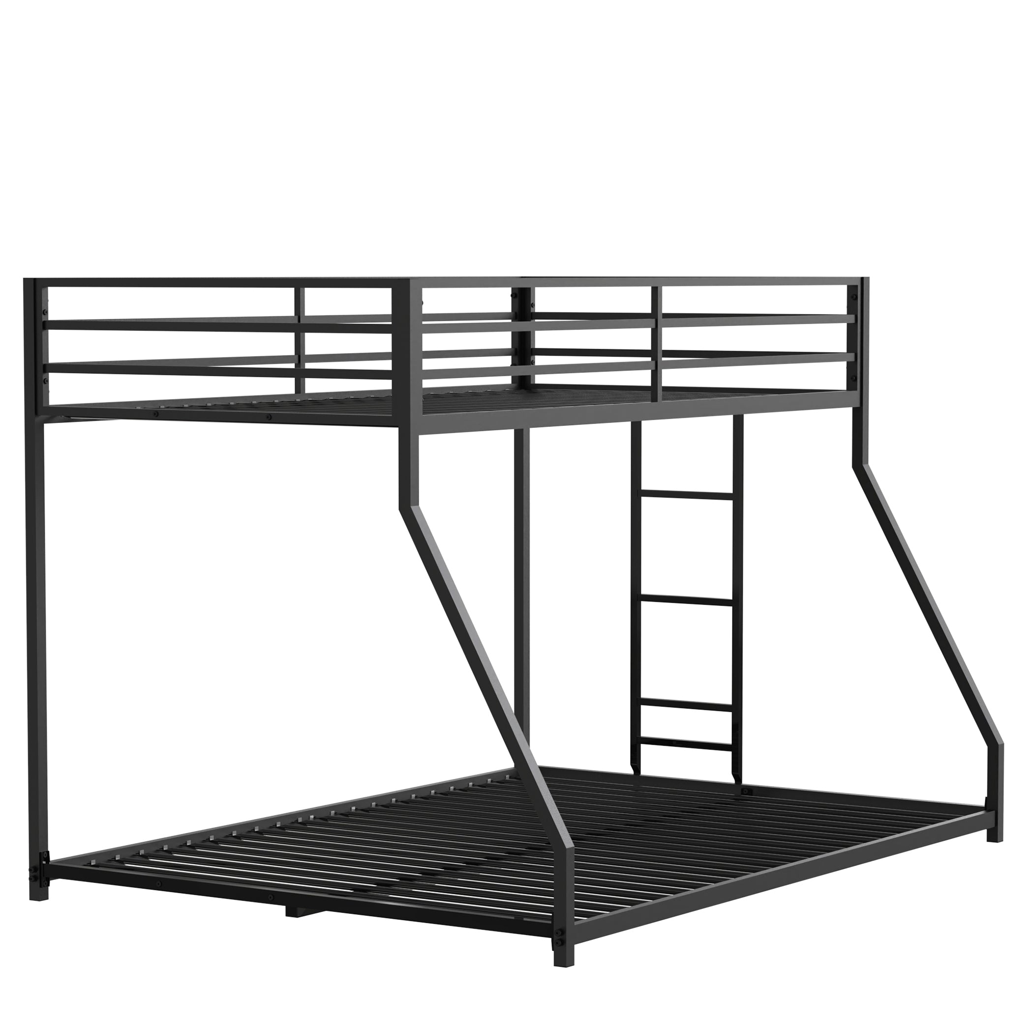 Adam's sturdy black metal double bed