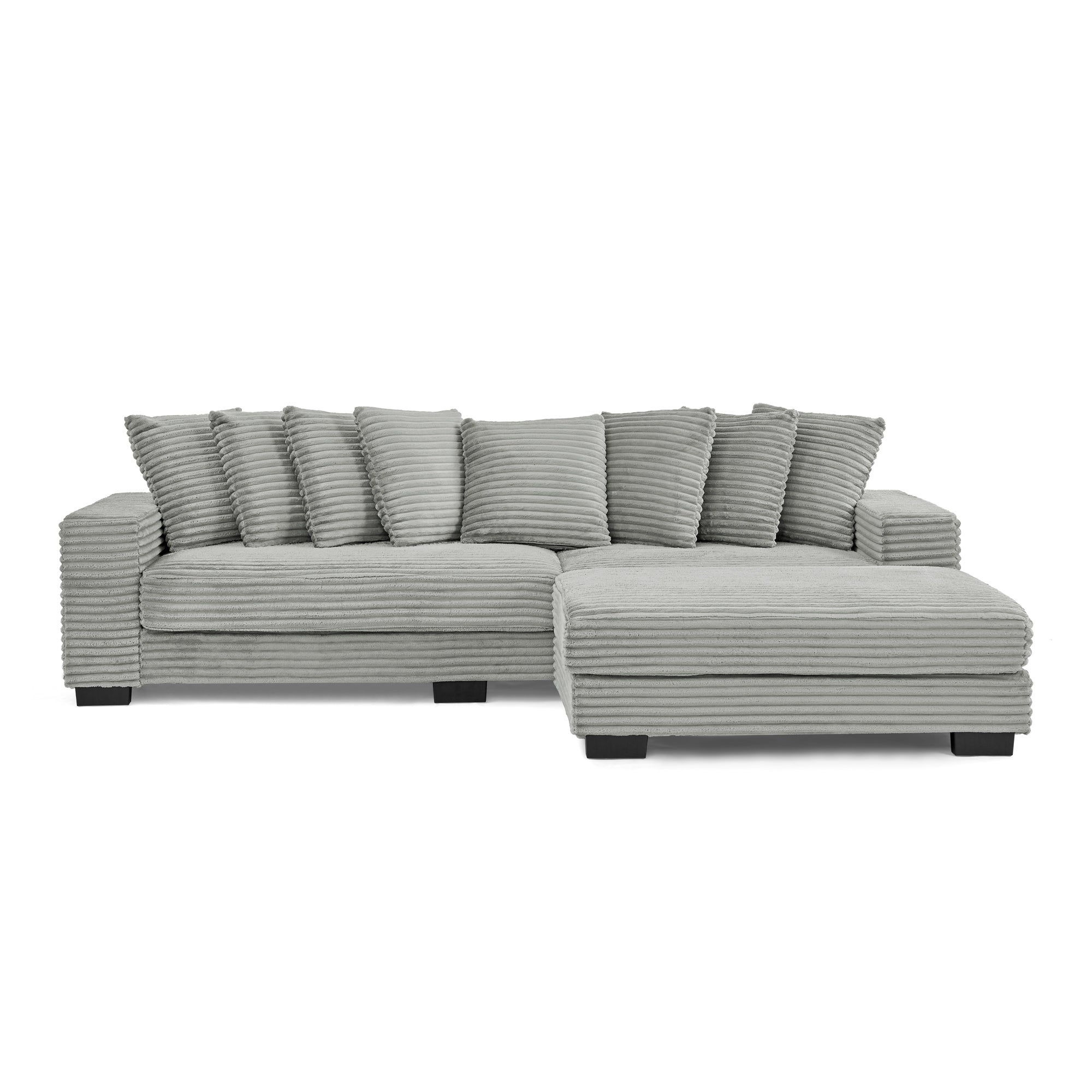 Combination sofa with a wick, velvet and soft cushion