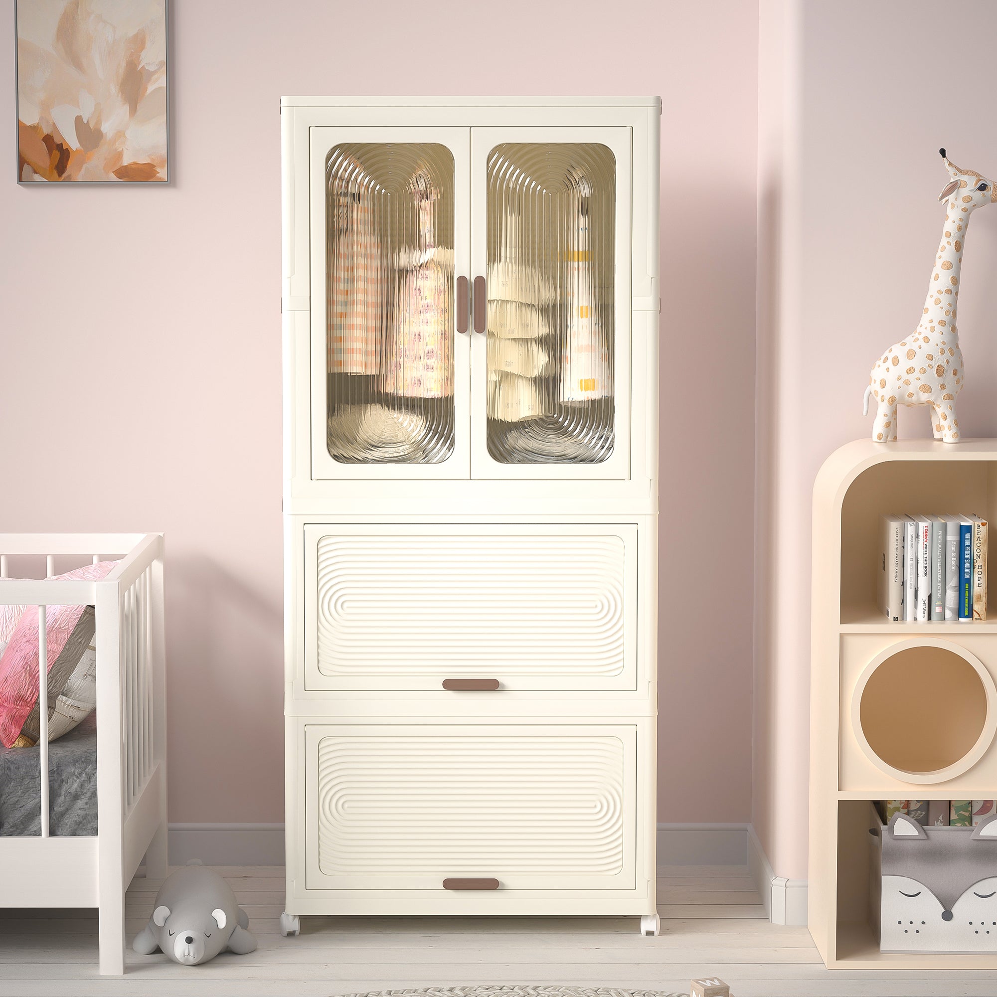The off-white portable wardrobe storage organizer