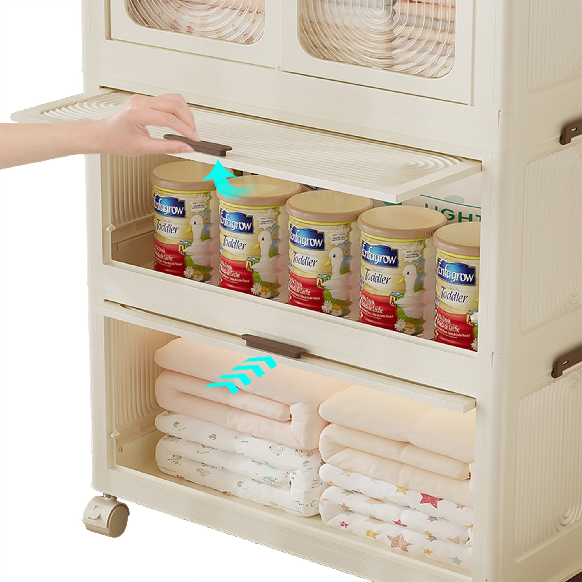 The off-white portable wardrobe storage organizer