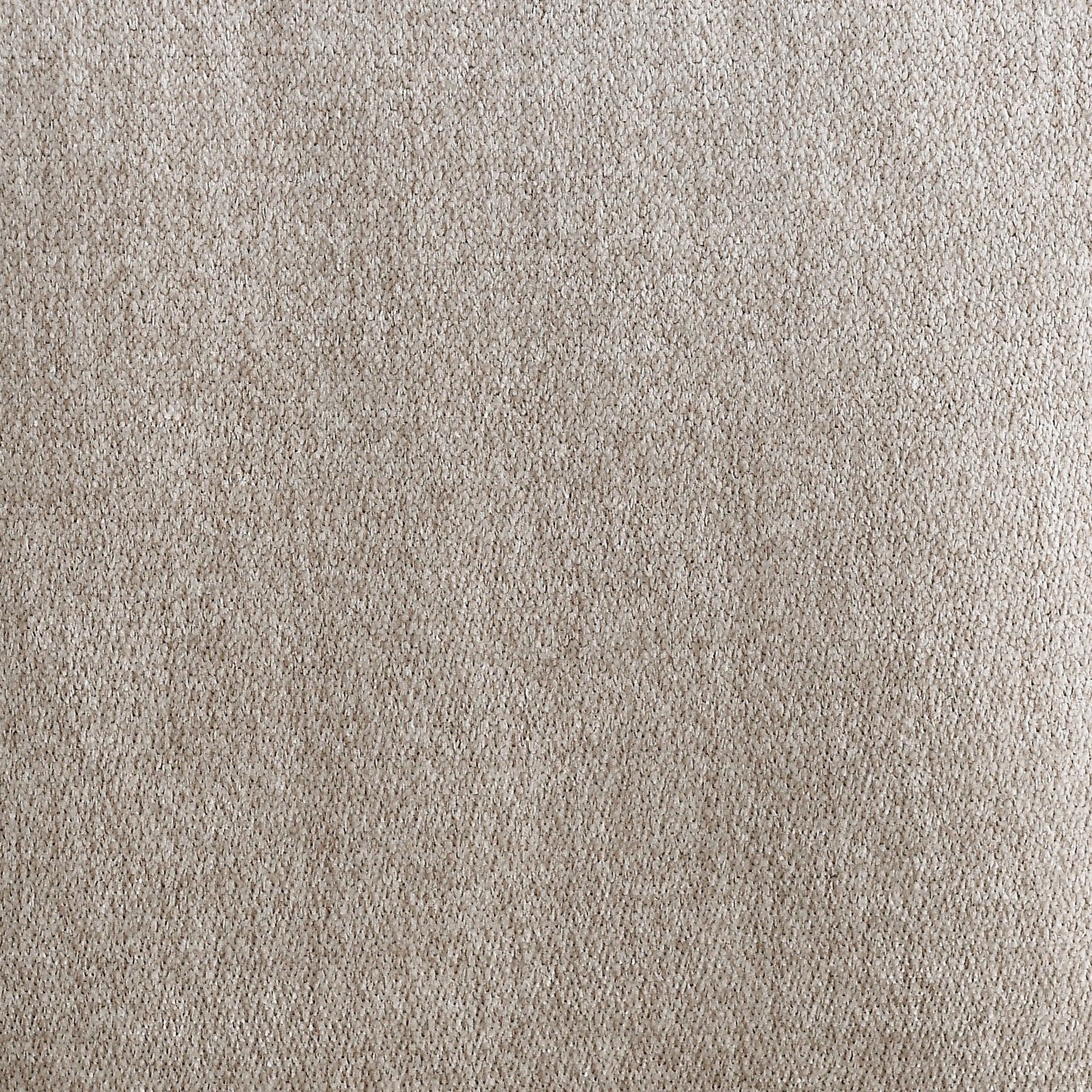 Beige large soft-padded bed frame and headboard, thick Chenille fabric