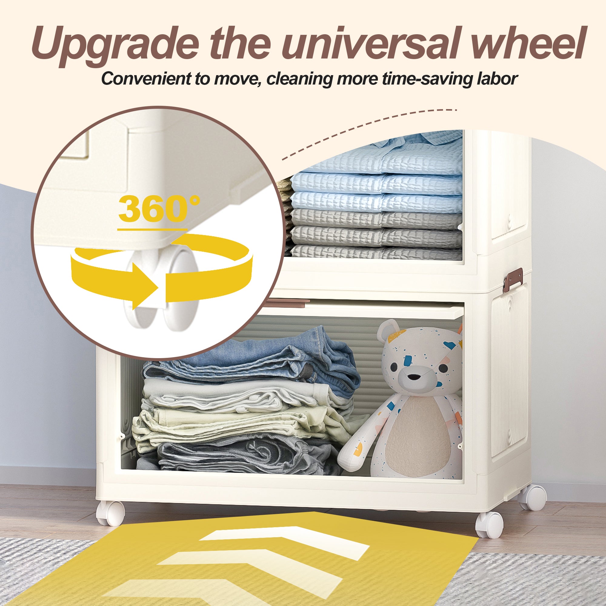 The off-white portable wardrobe storage organizer