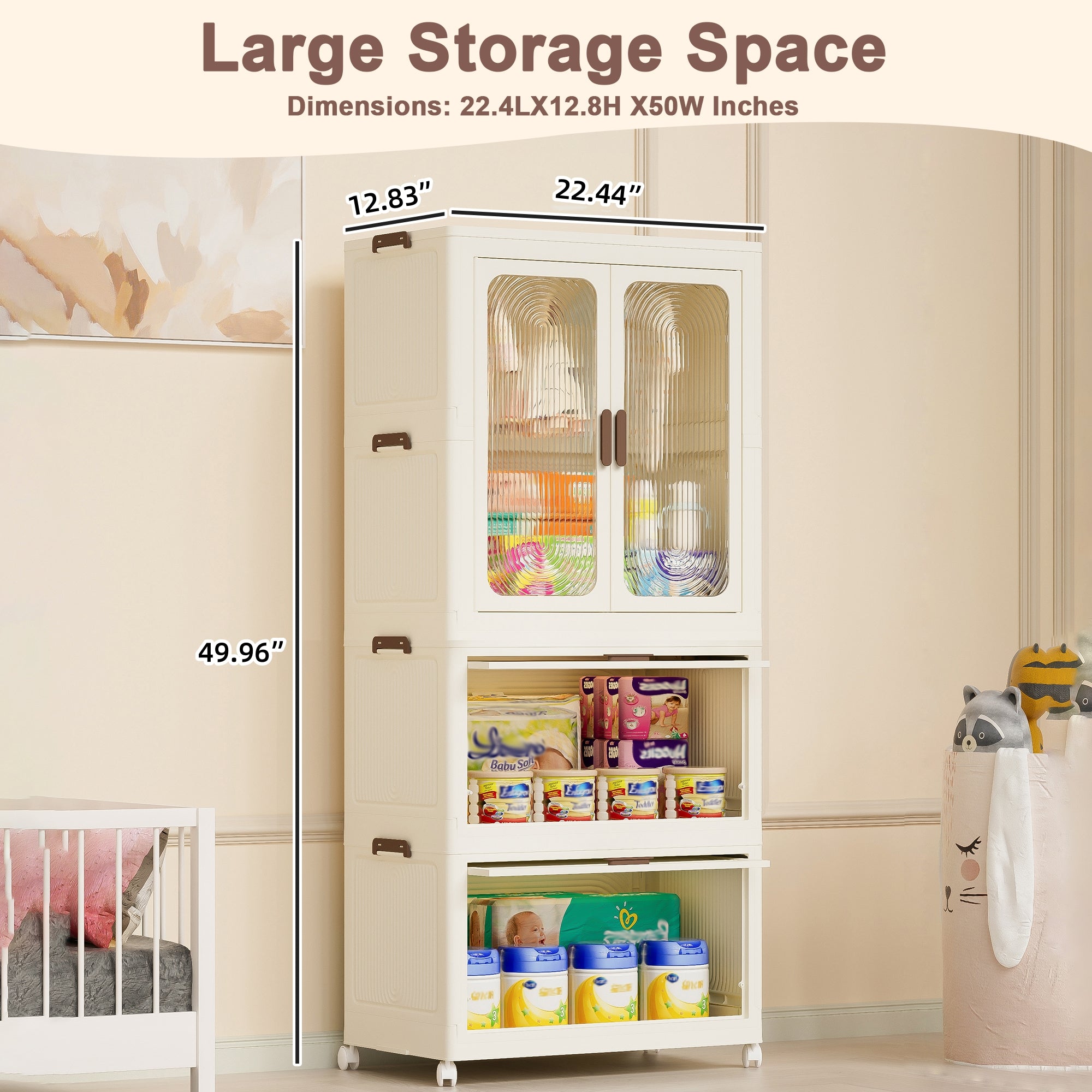 The off-white portable wardrobe storage organizer