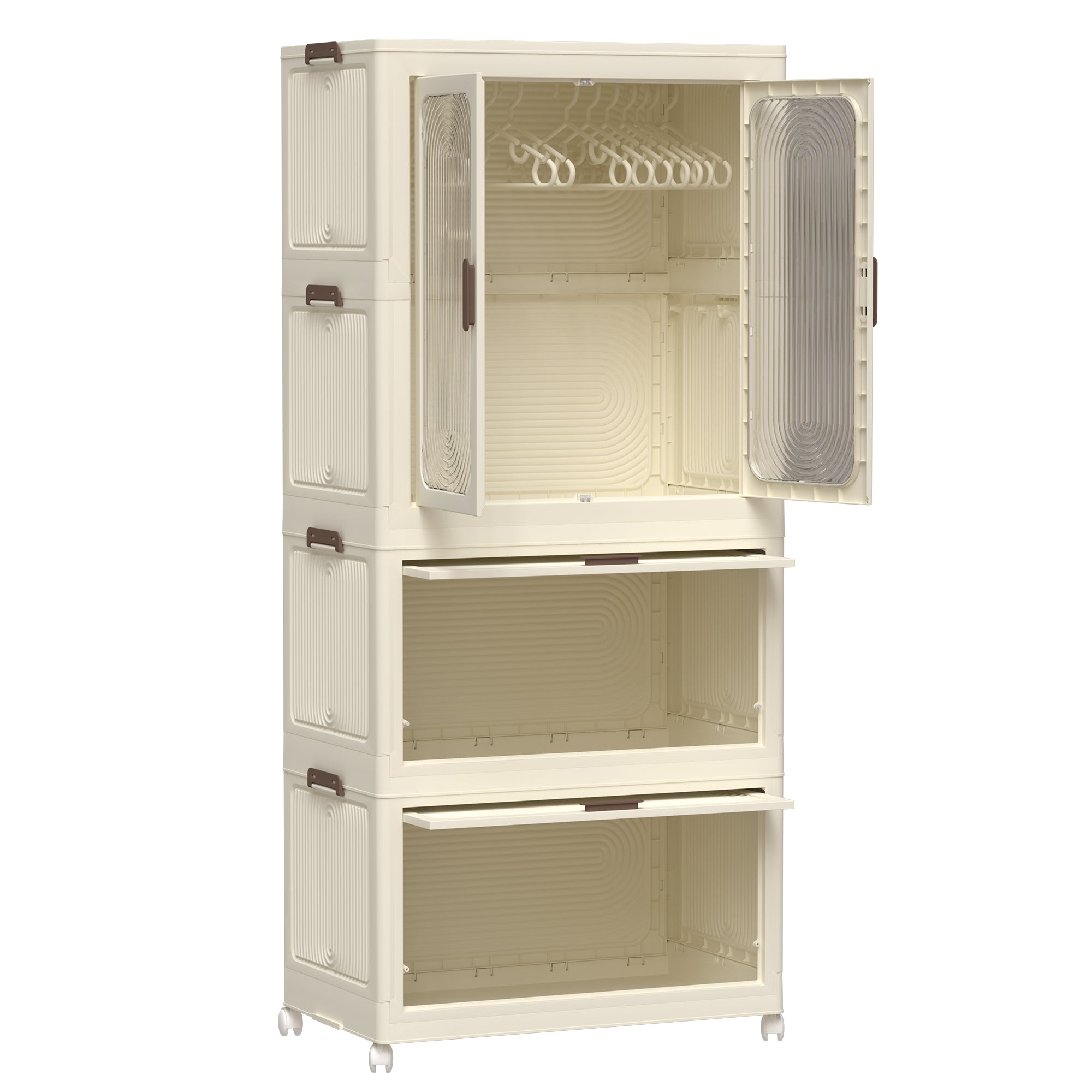 The off-white portable wardrobe storage organizer