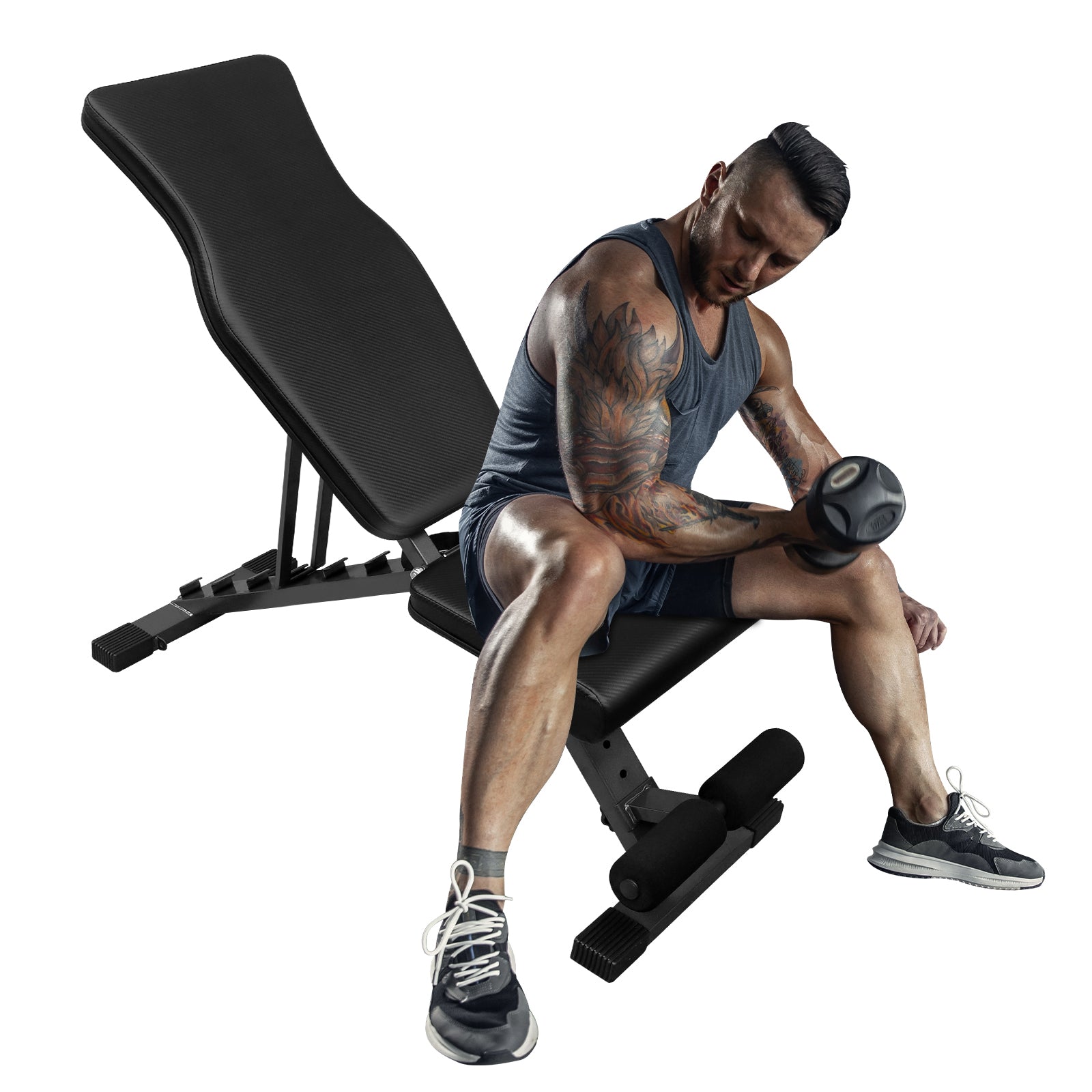 Adjustable multi - purpose strength training sit - up chair - KiKiUMi