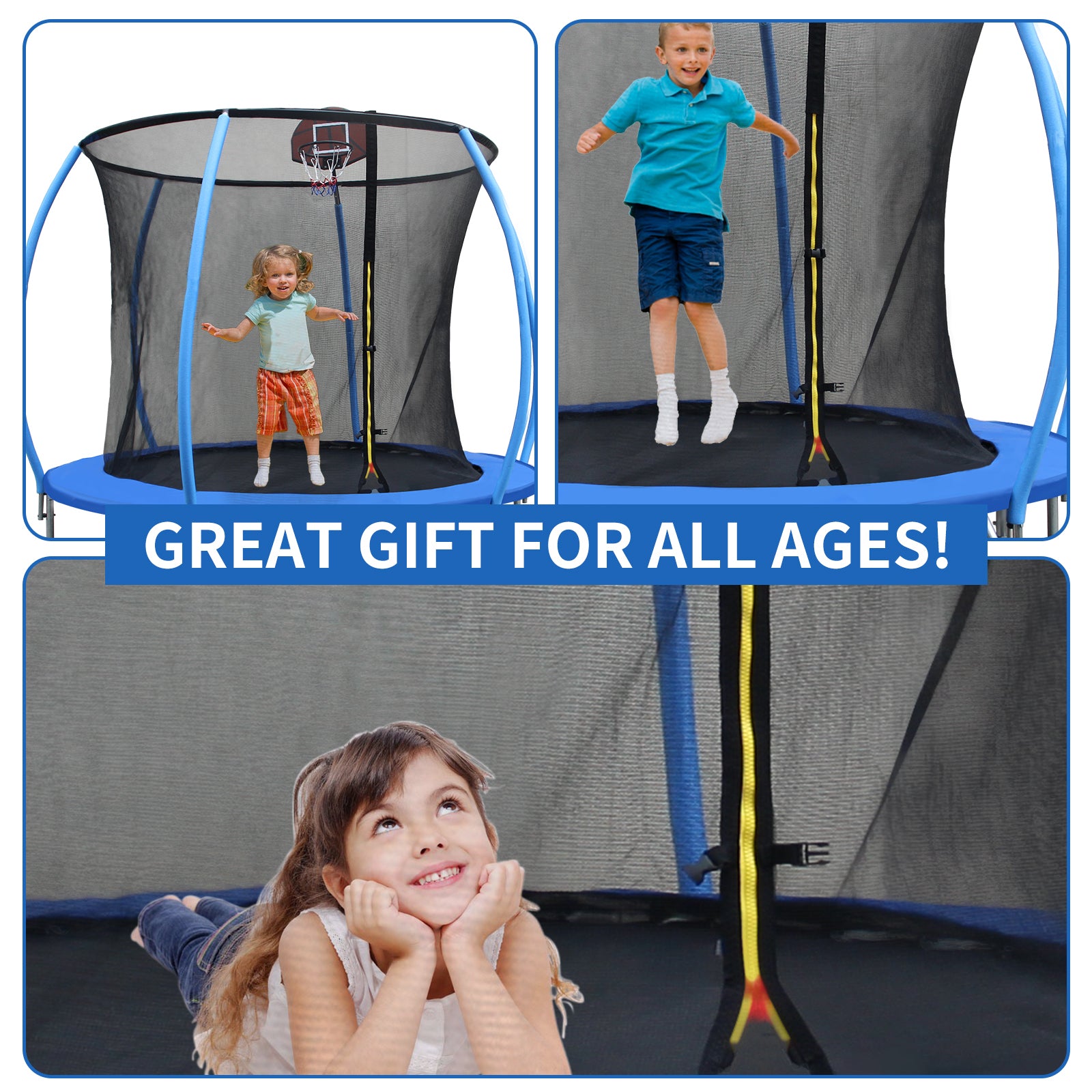Entertainment trampoline with fence - KiKiUMi