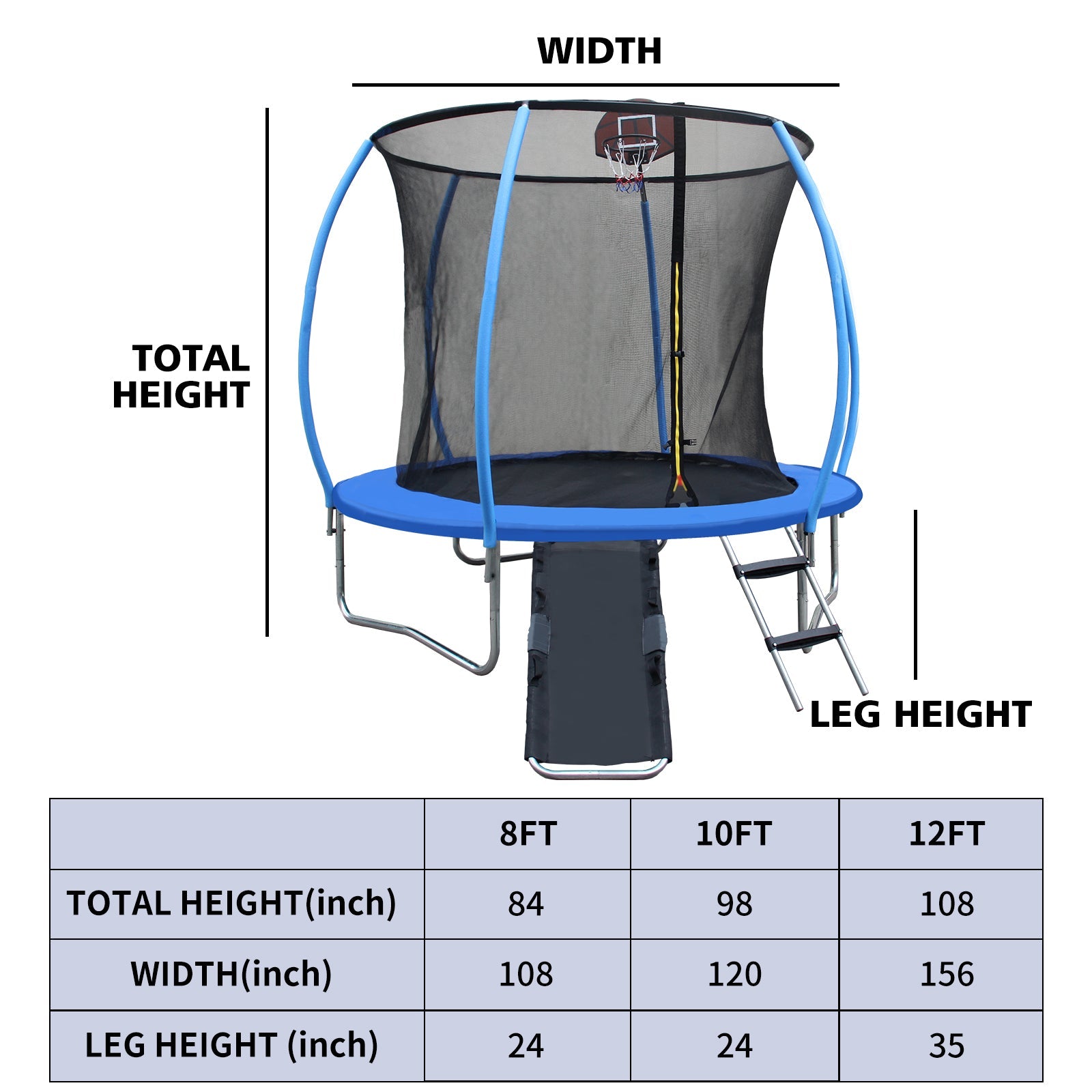 Entertainment trampoline with fence - KiKiUMi