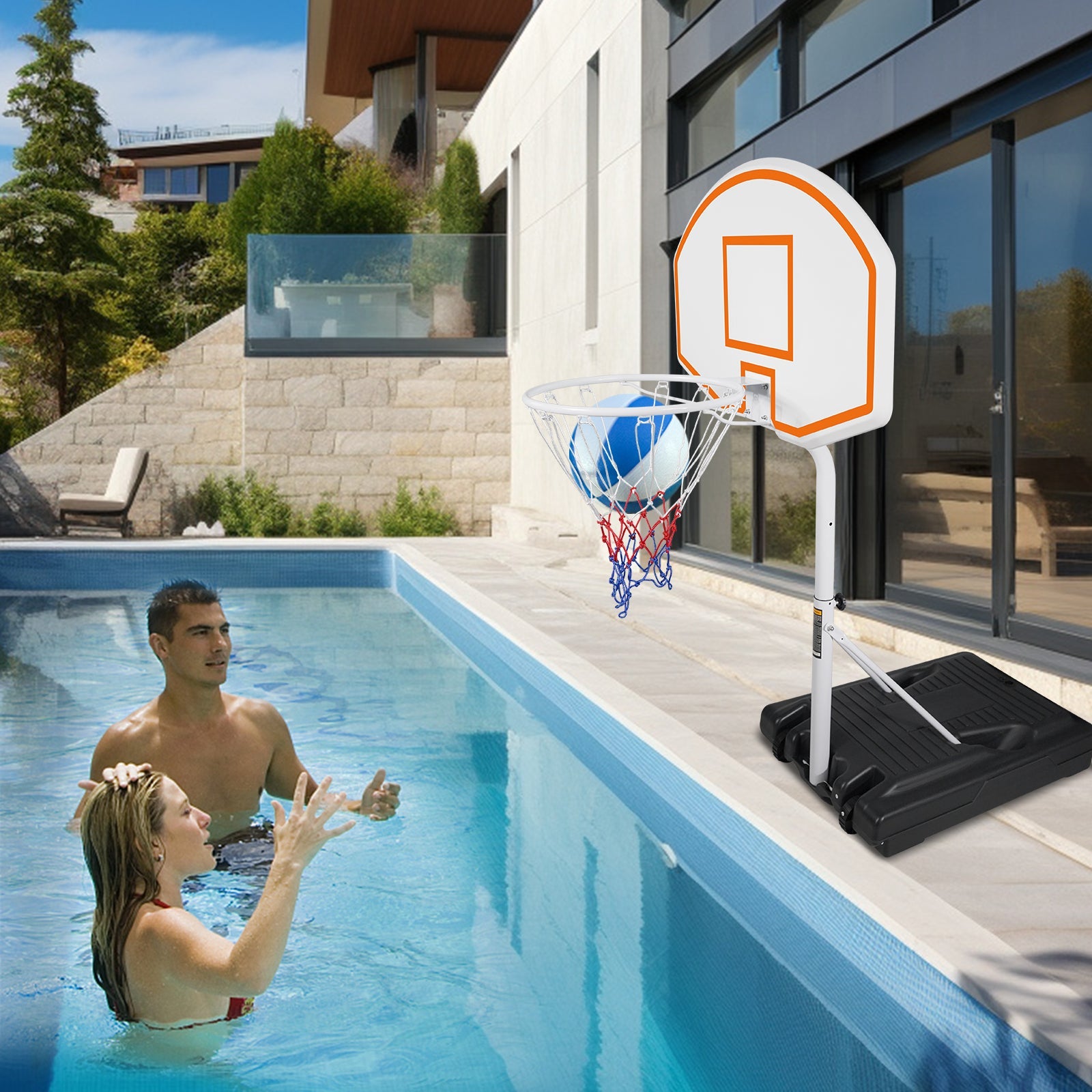 Orange 36 - inch basketball system - KiKiUMi