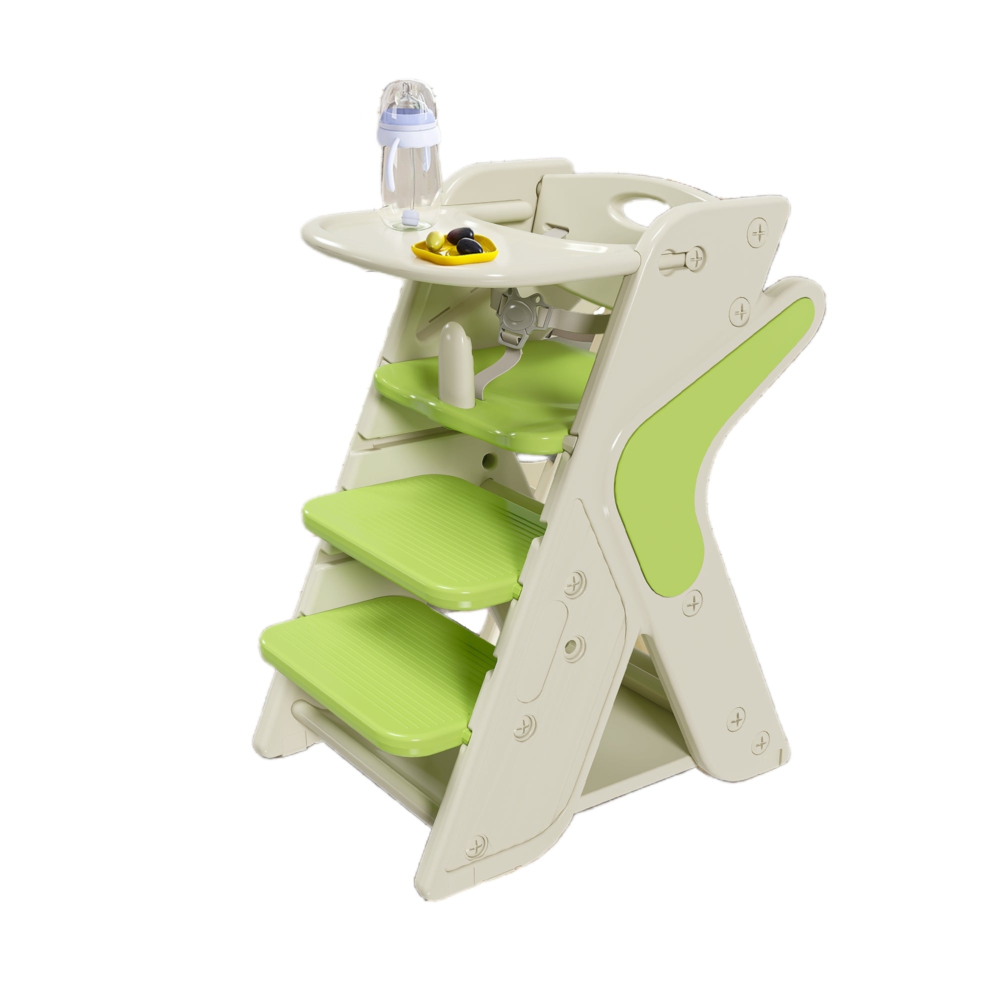 Multi-functional growth high chair, adjustable height children's tower