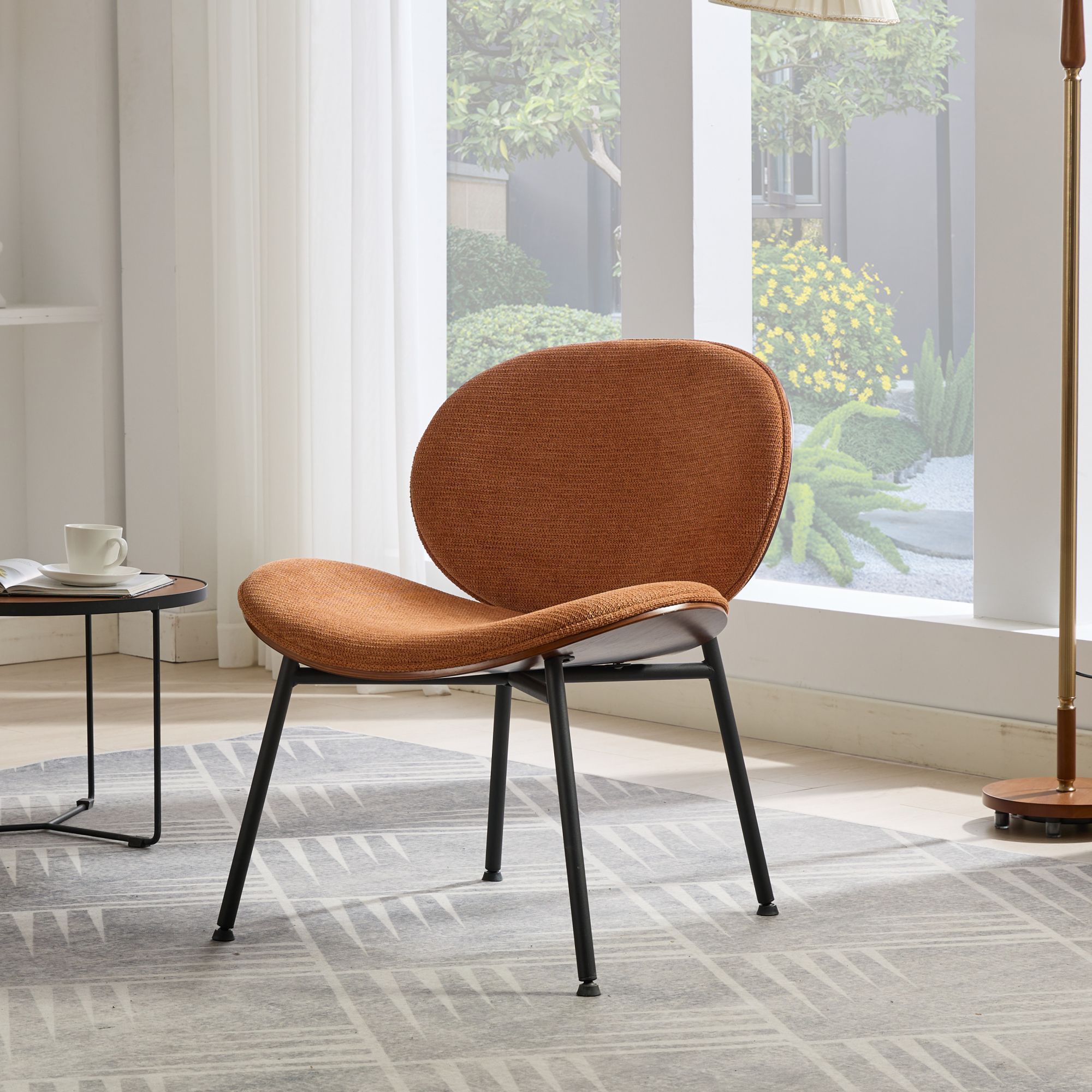 Fabric leisure chair(Orange)