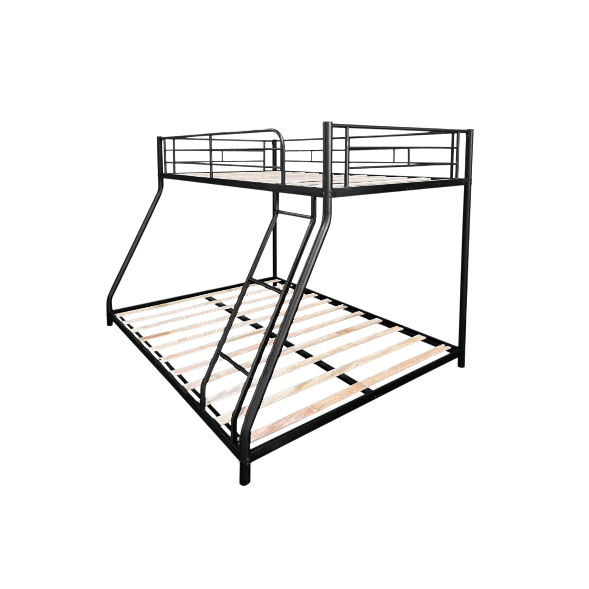Low-noise metal double bed
