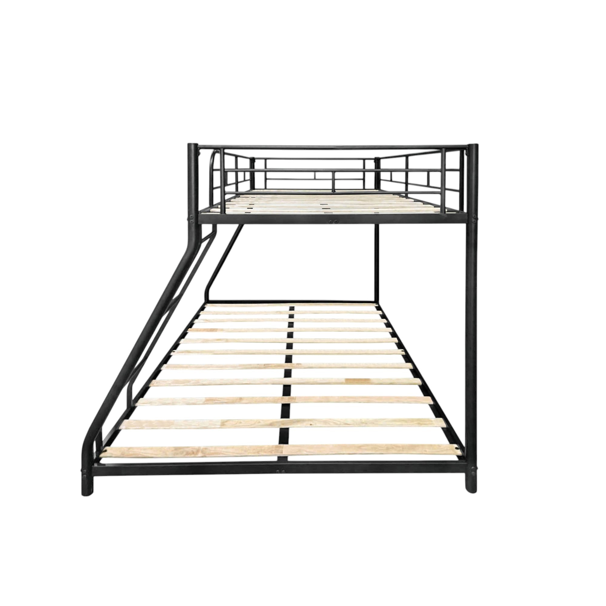 Low-noise metal double bed