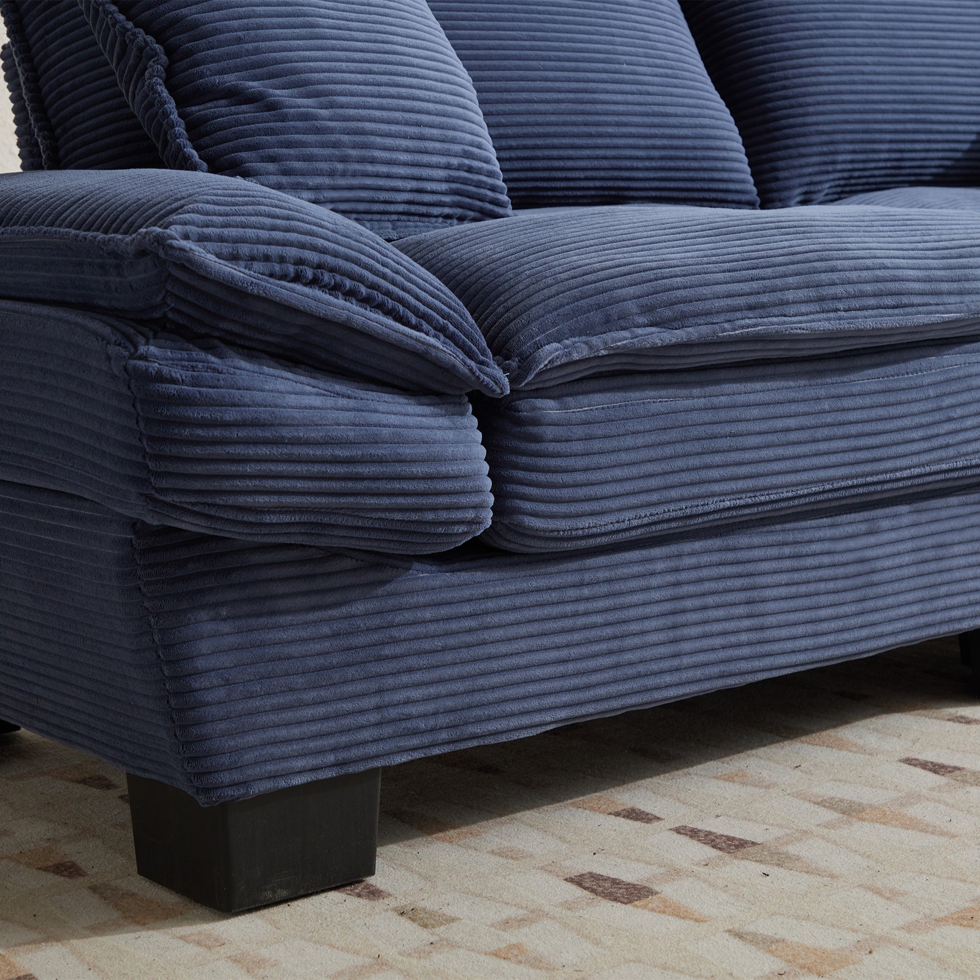 Corduroy sofas suitable for multiple scenarios. (blue)