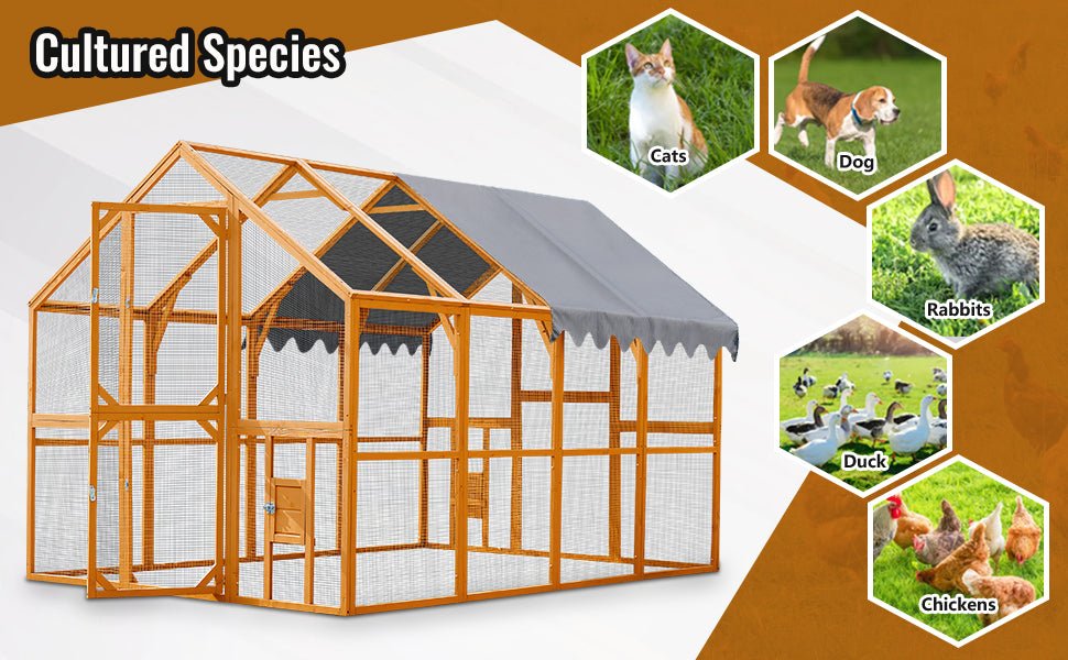 110' outdoor waterproof chicken coop fence - KiKiUMi
