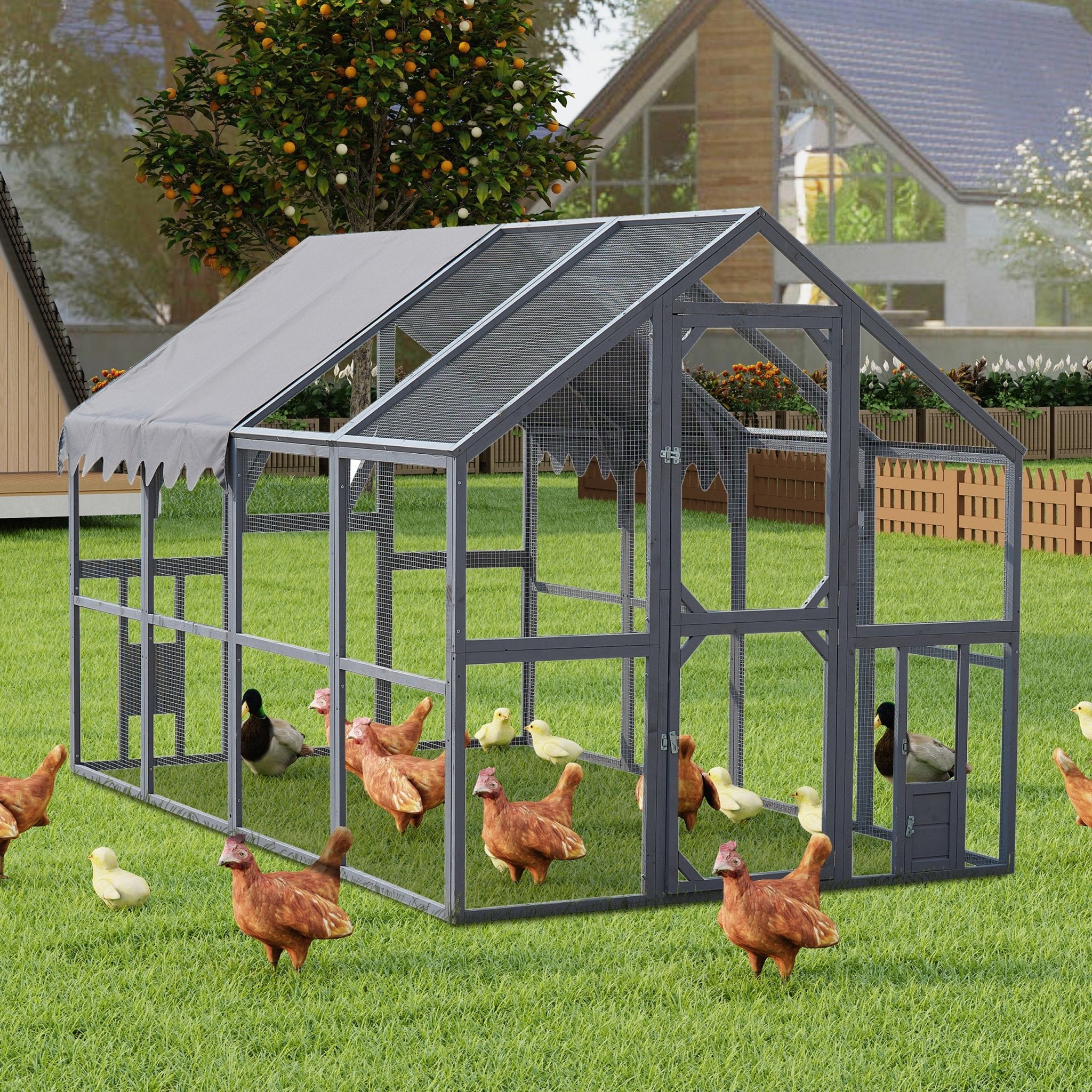 110' outdoor waterproof chicken coop fence - KiKiUMi
