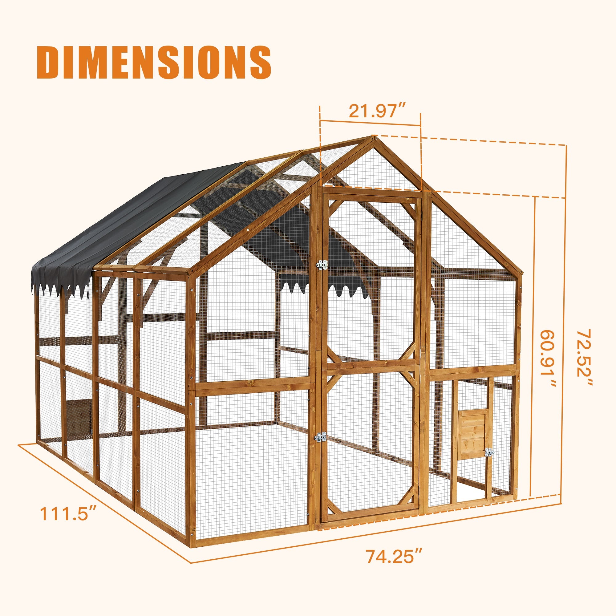 110' outdoor waterproof chicken coop fence - KiKiUMi