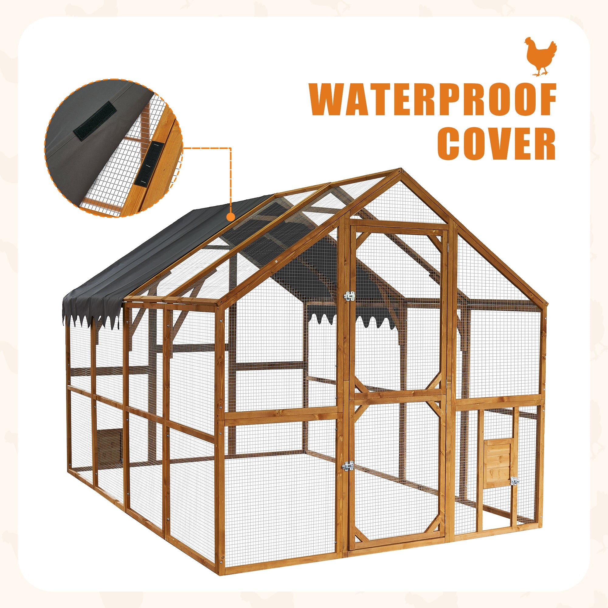 110' outdoor waterproof chicken coop fence - KiKiUMi