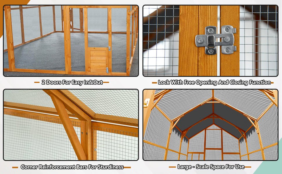 110' outdoor waterproof chicken coop fence - KiKiUMi