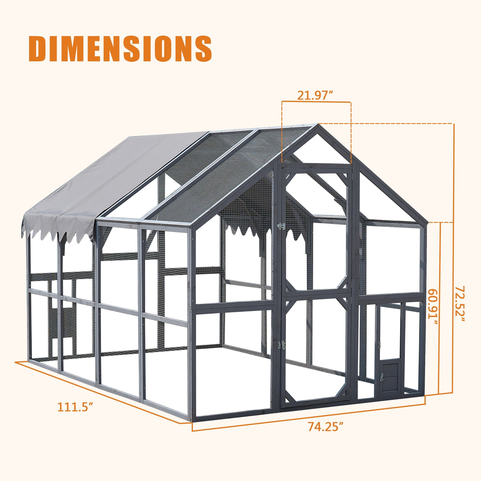 110' outdoor waterproof chicken coop fence - KiKiUMi