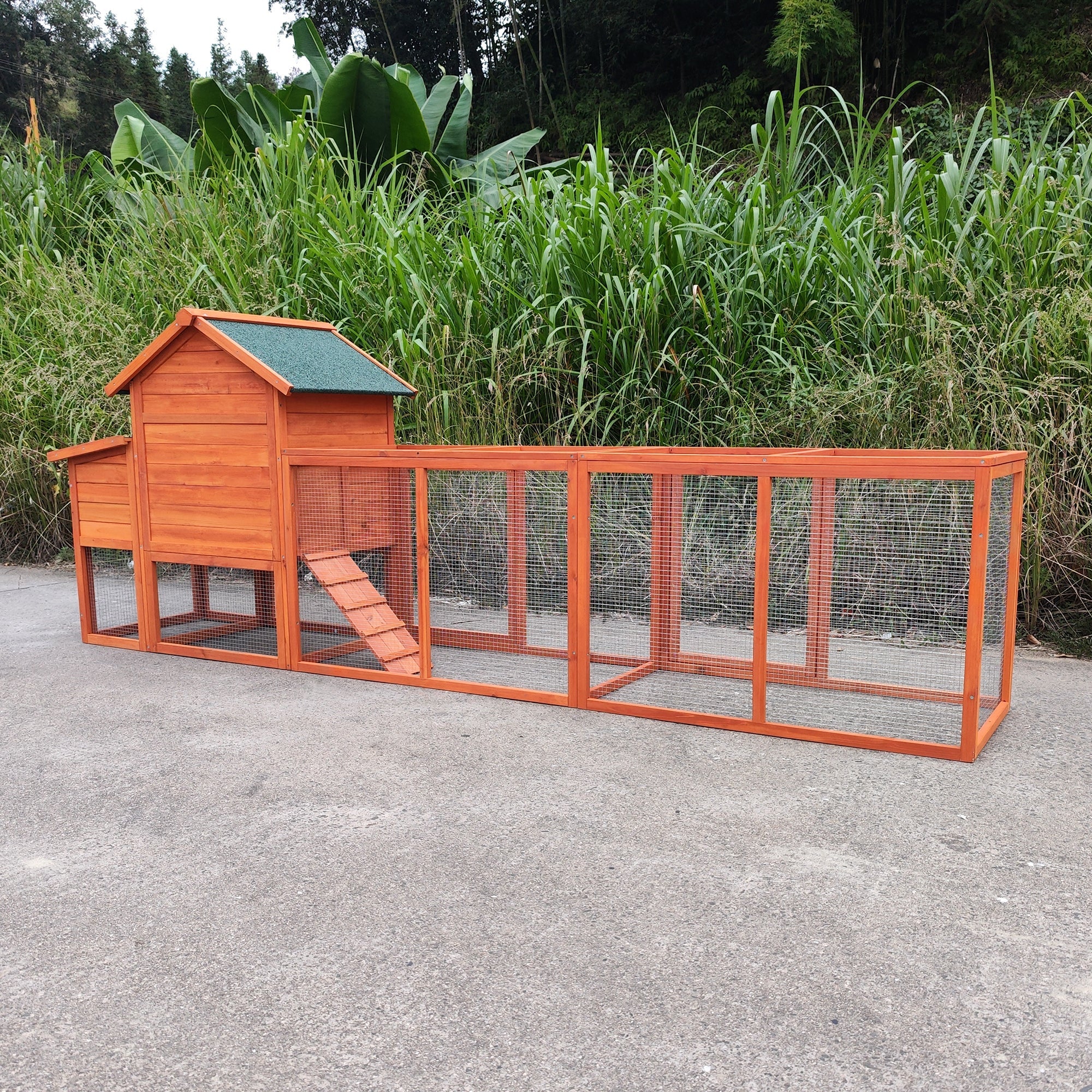 122＂Large Wooden Chicken Coop - KiKiUMi