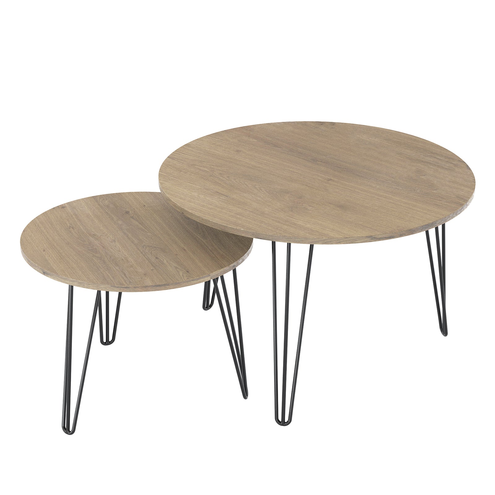 Coffee table with nested marble patterns (Brown)