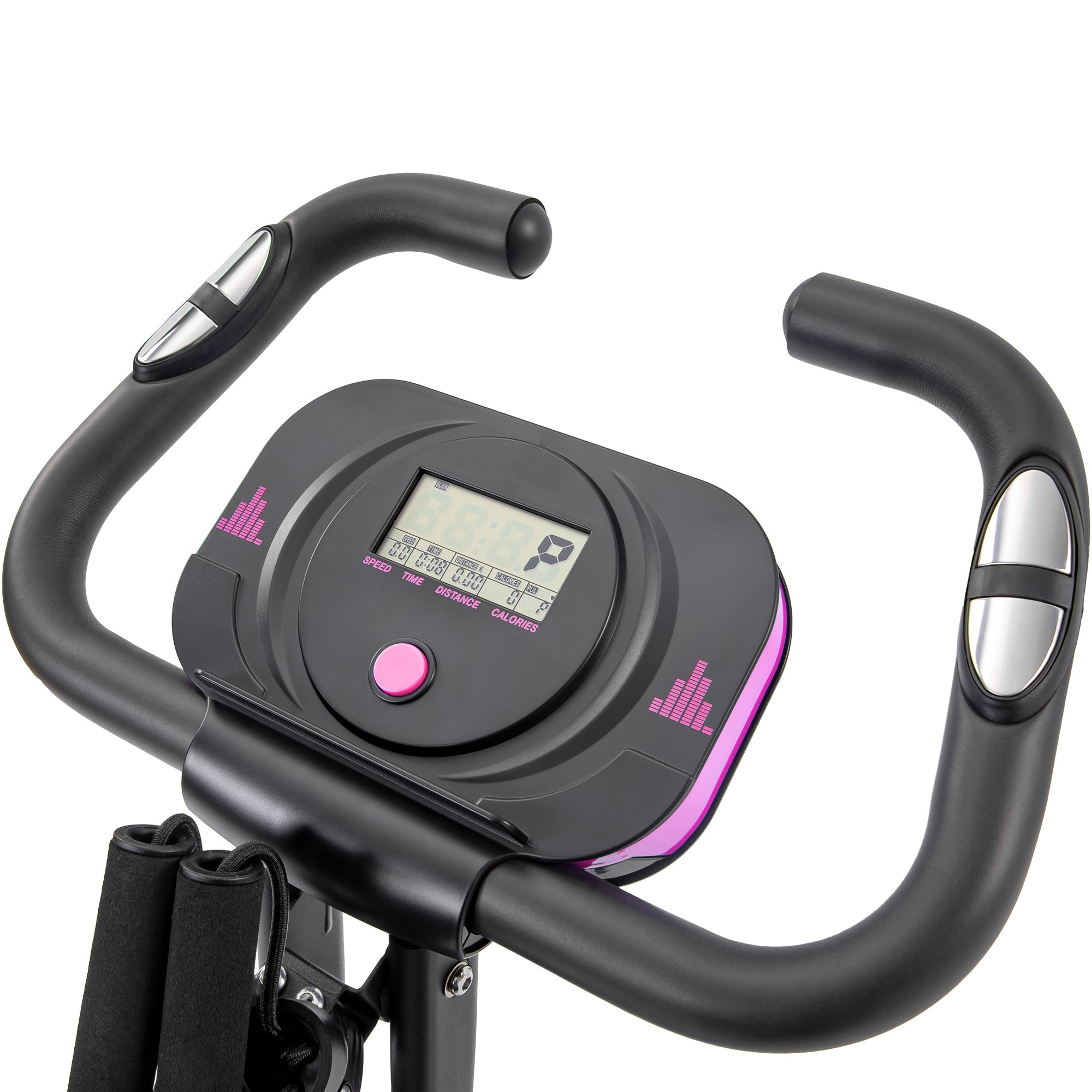 16 - level adjustable resistance folding sports bicycle(Pink) - KiKiUMi