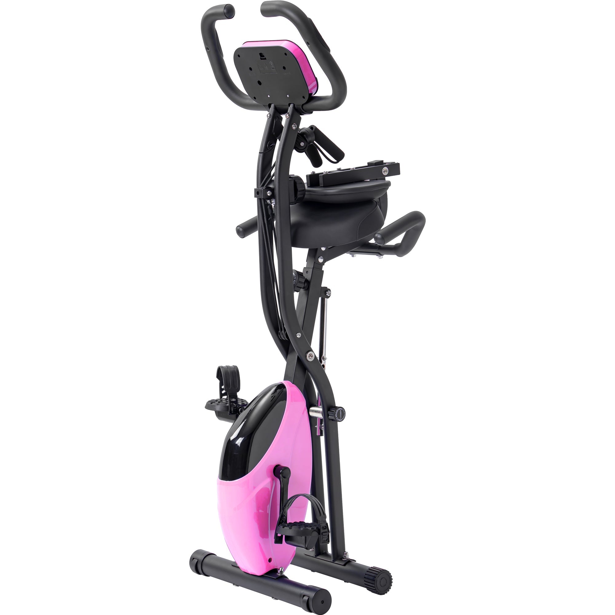 16 - level adjustable resistance folding sports bicycle(Pink) - KiKiUMi