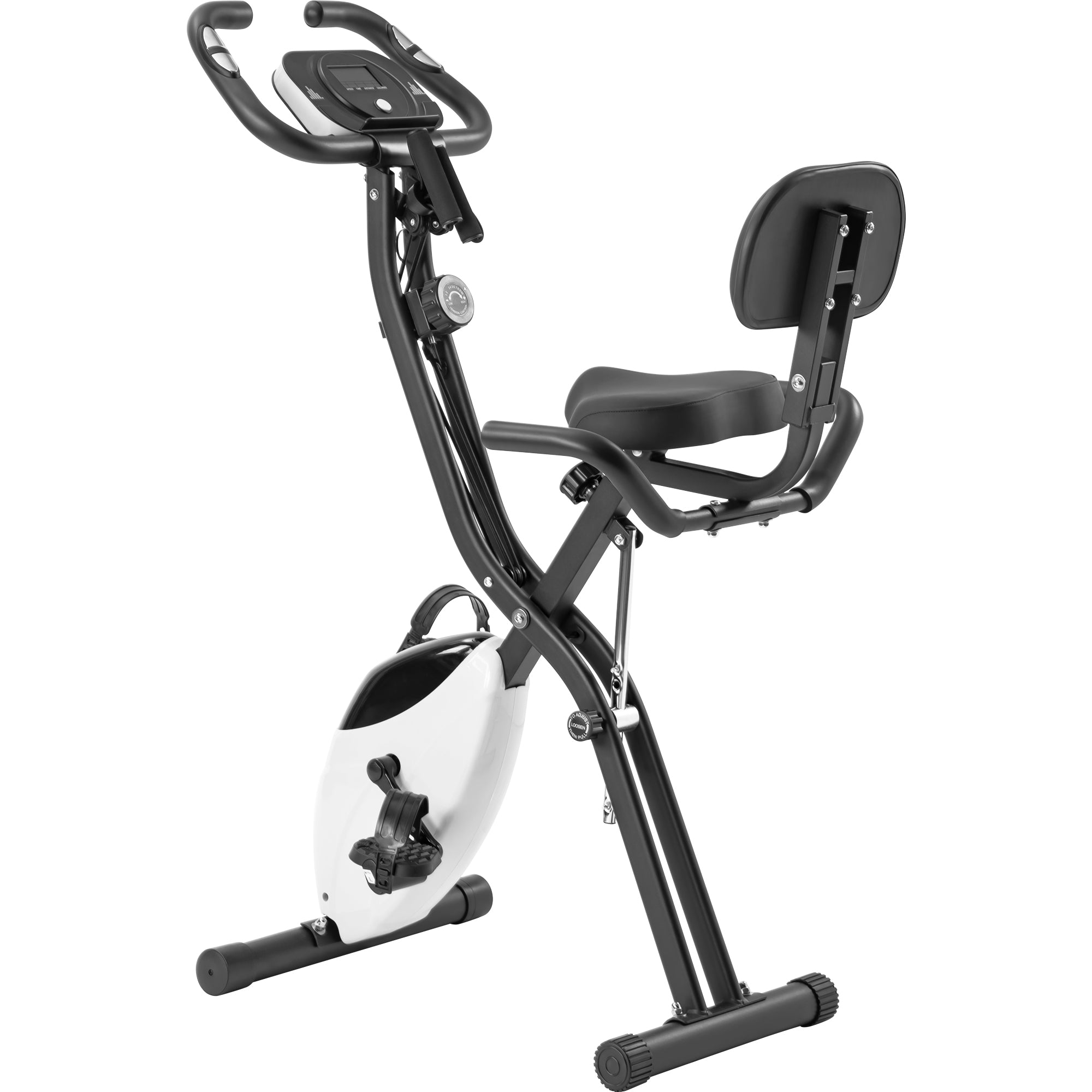 16 - level adjustable resistance folding sports bicycle(White) - KiKiUMi