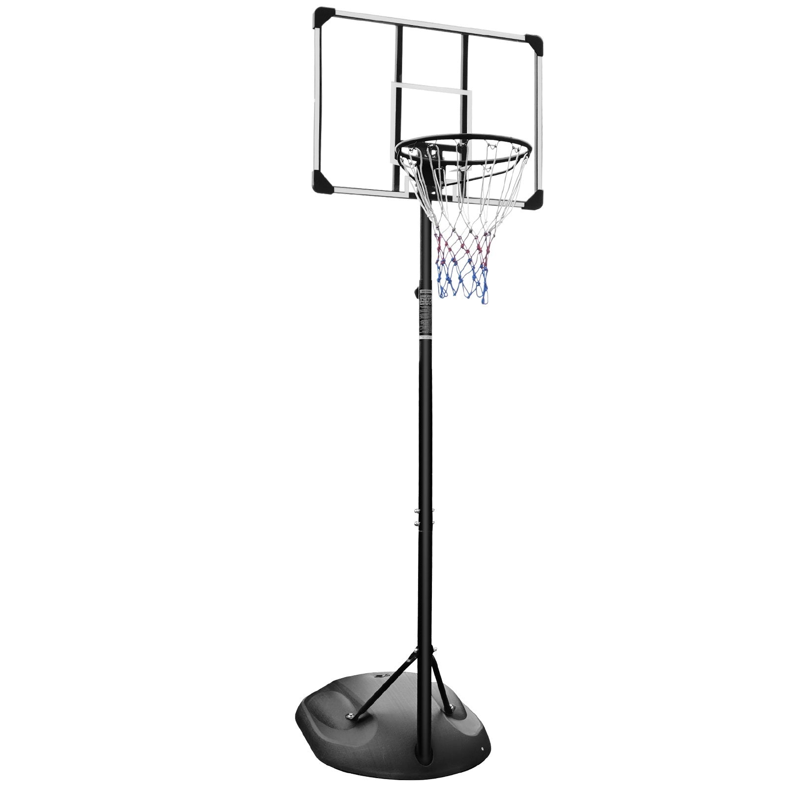 32-inch white adjustable portable basketball stand