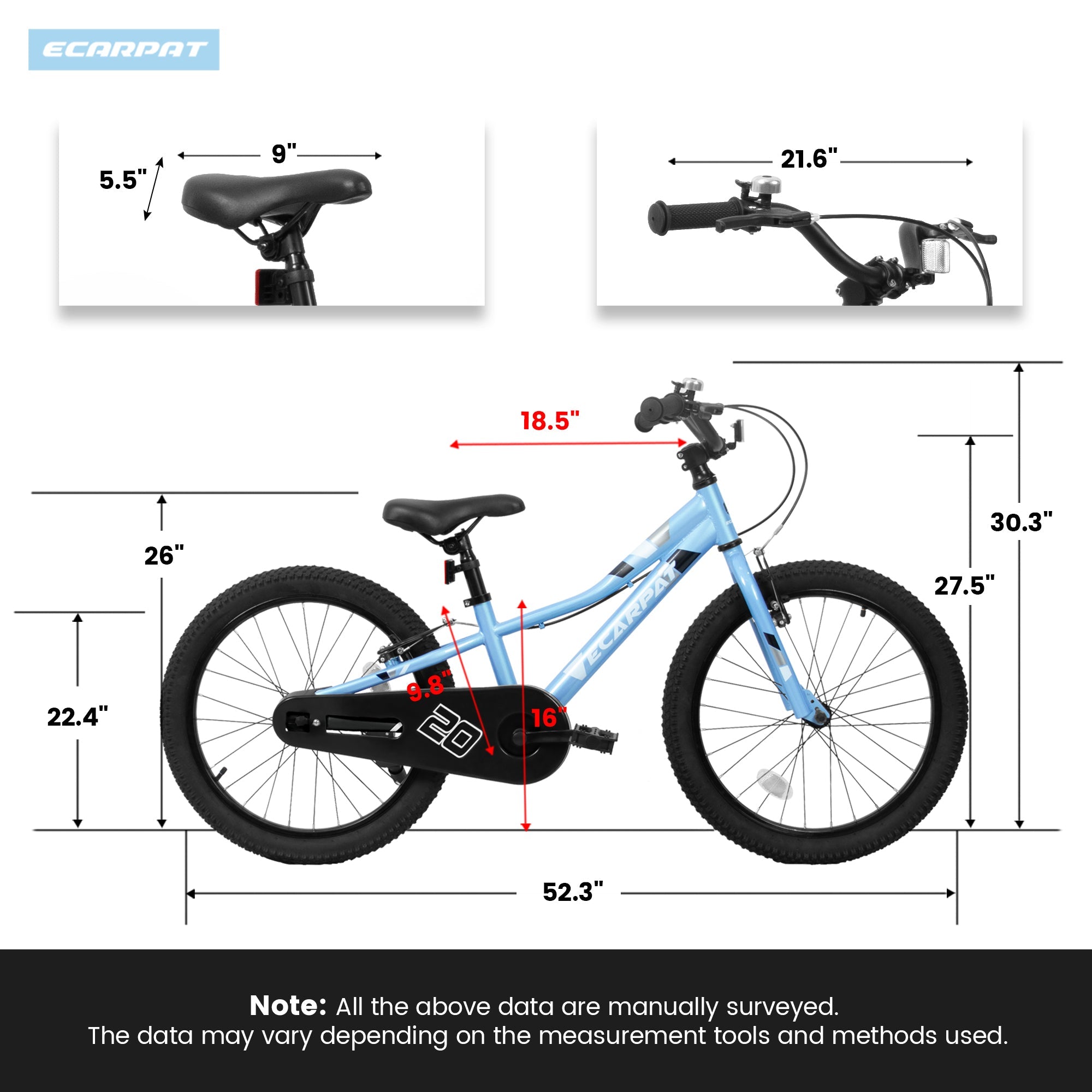 20 - inch 1 - speed children's bicycle - KiKiUMi