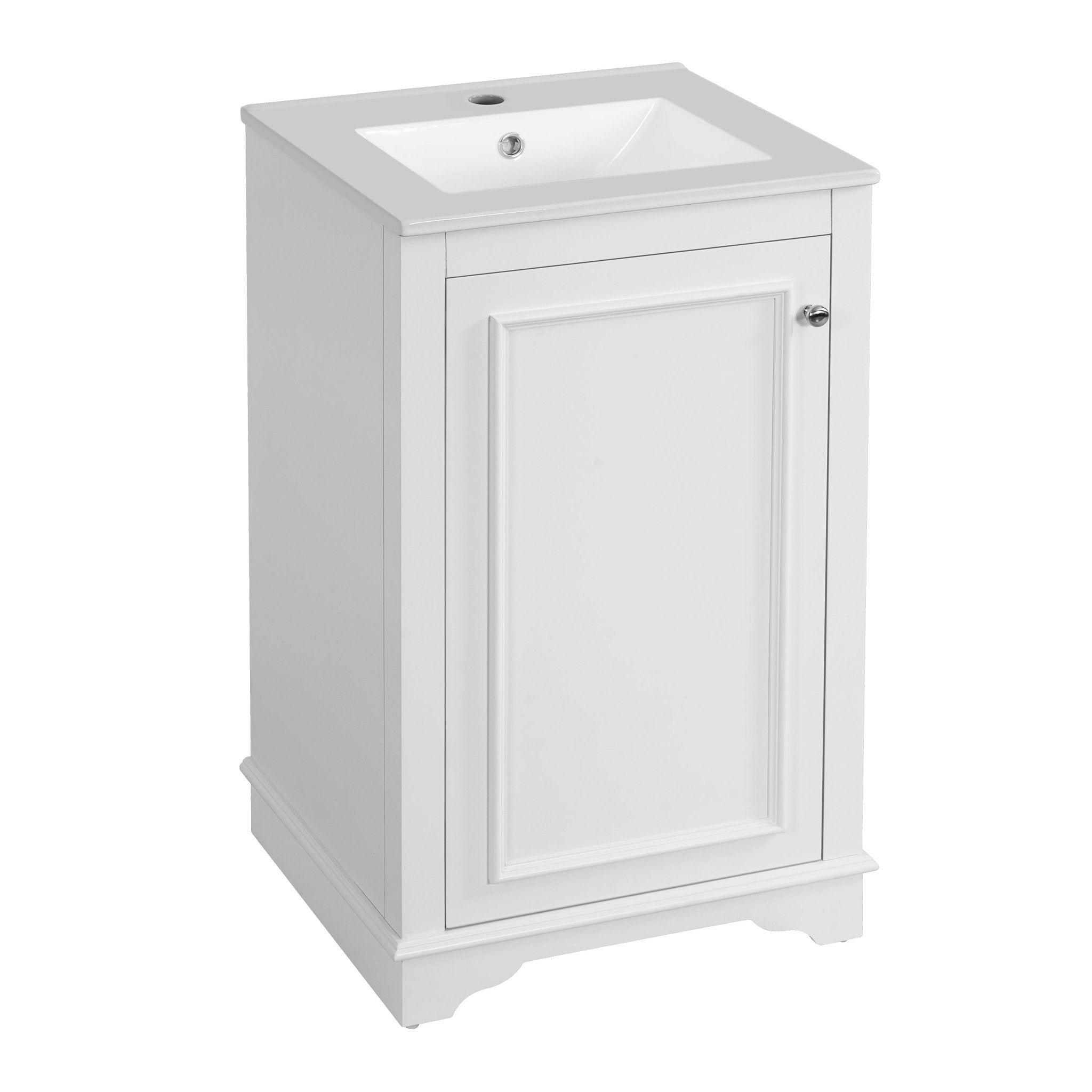20 - inch bathroom independent single dressing table set, ceramic sink - KiKiUMi