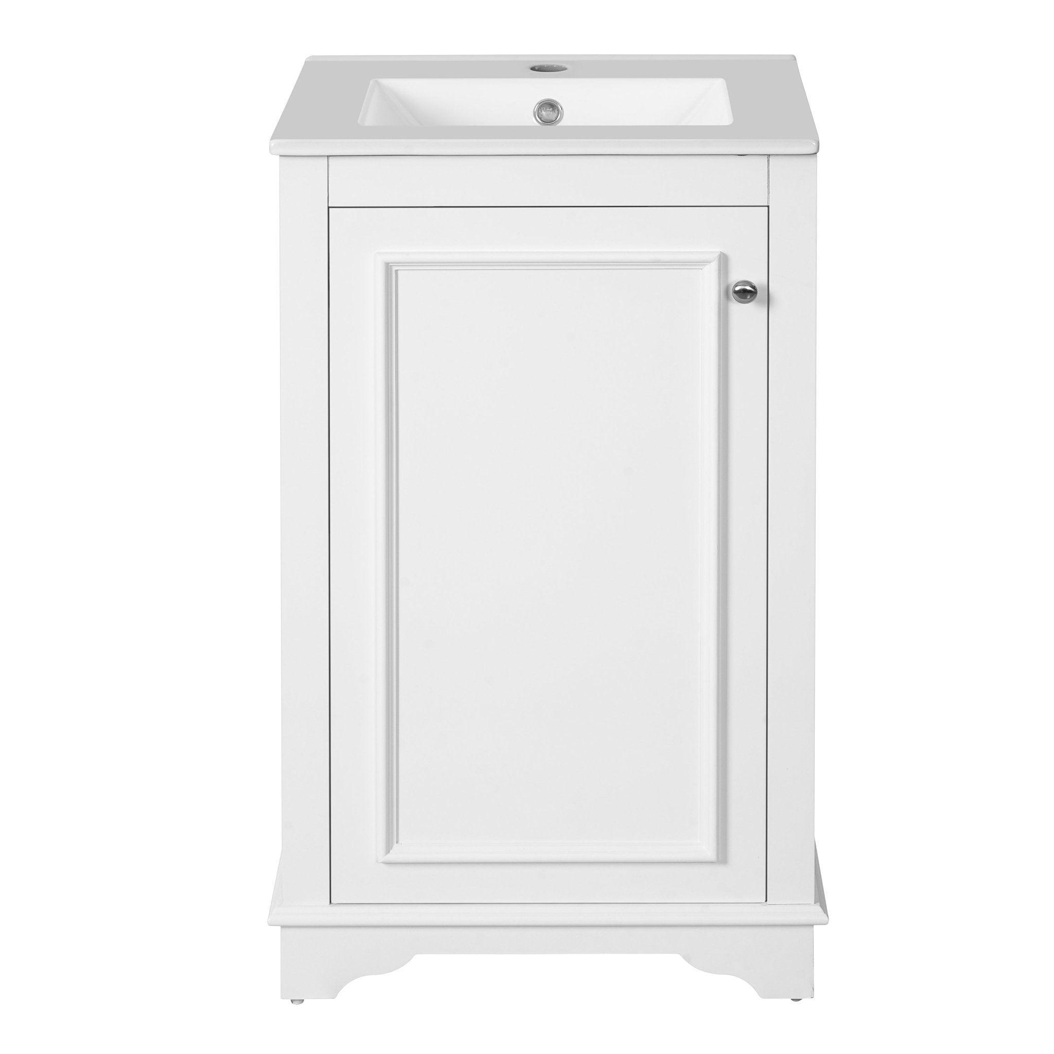 20 - inch bathroom independent single dressing table set, ceramic sink - KiKiUMi