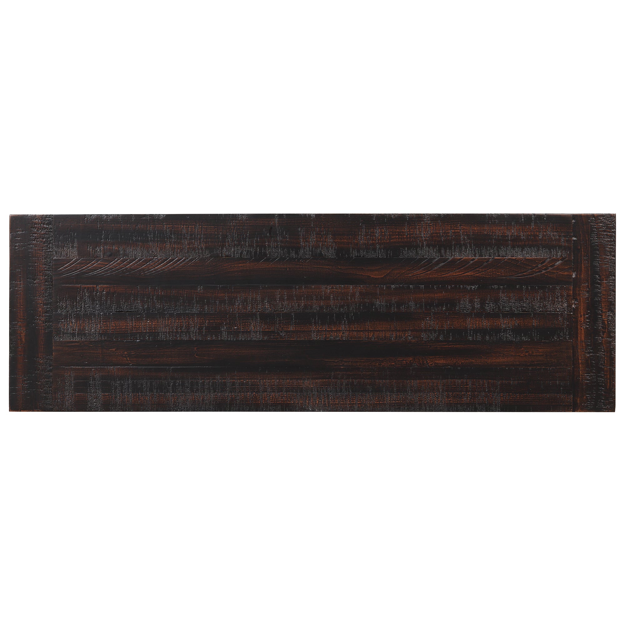 Modern solid pine top control console table(distressed black)