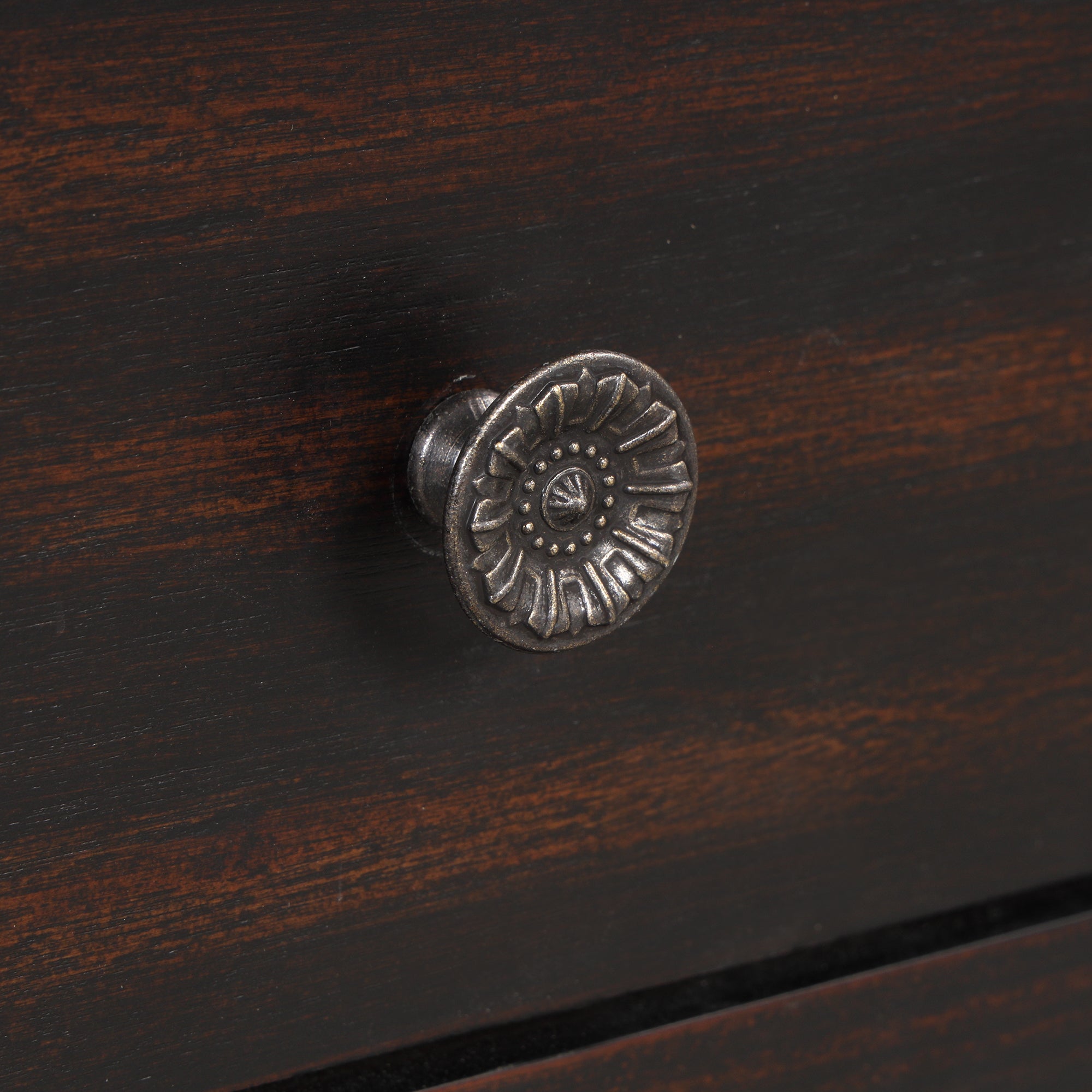 Modern solid pine top control console table(distressed black)