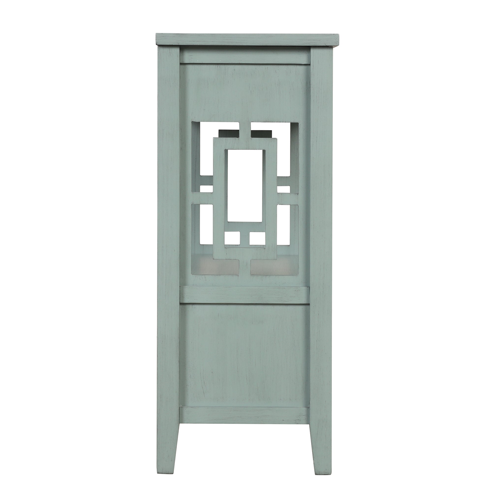 Multi-functional pine wood operation counter for rural tourism(retro blue)