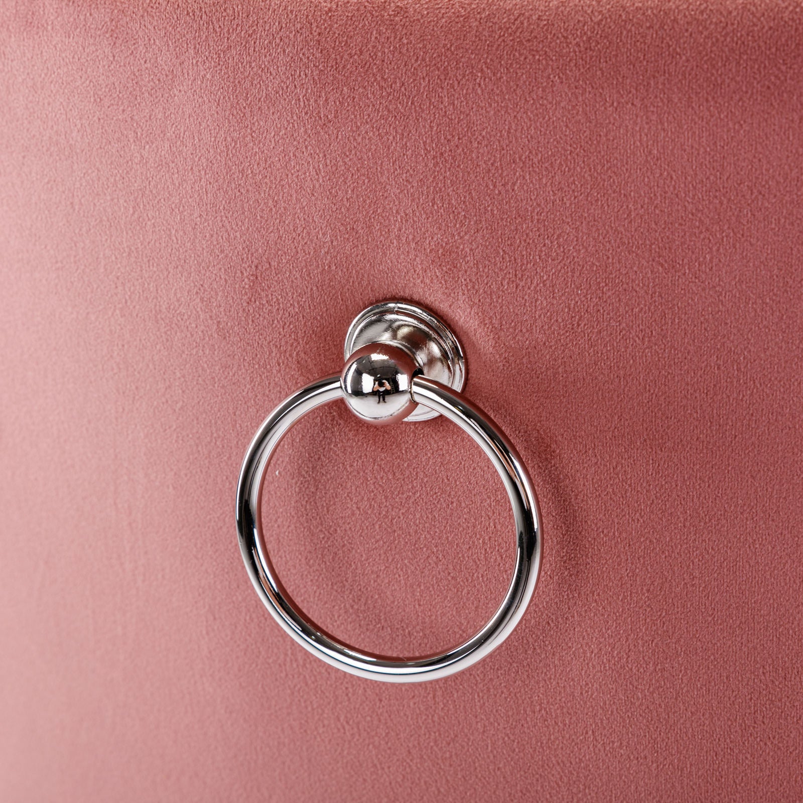 Two velvet cushioned bar stools (pink)