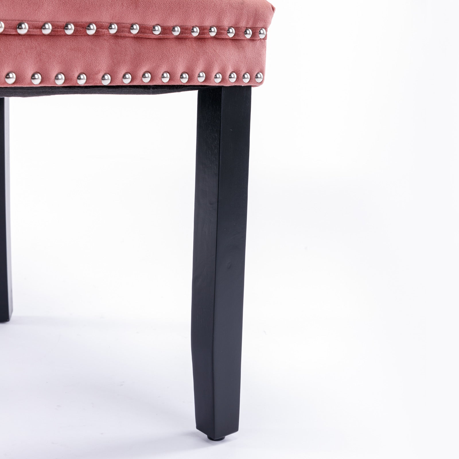 Two velvet cushioned bar stools (pink)