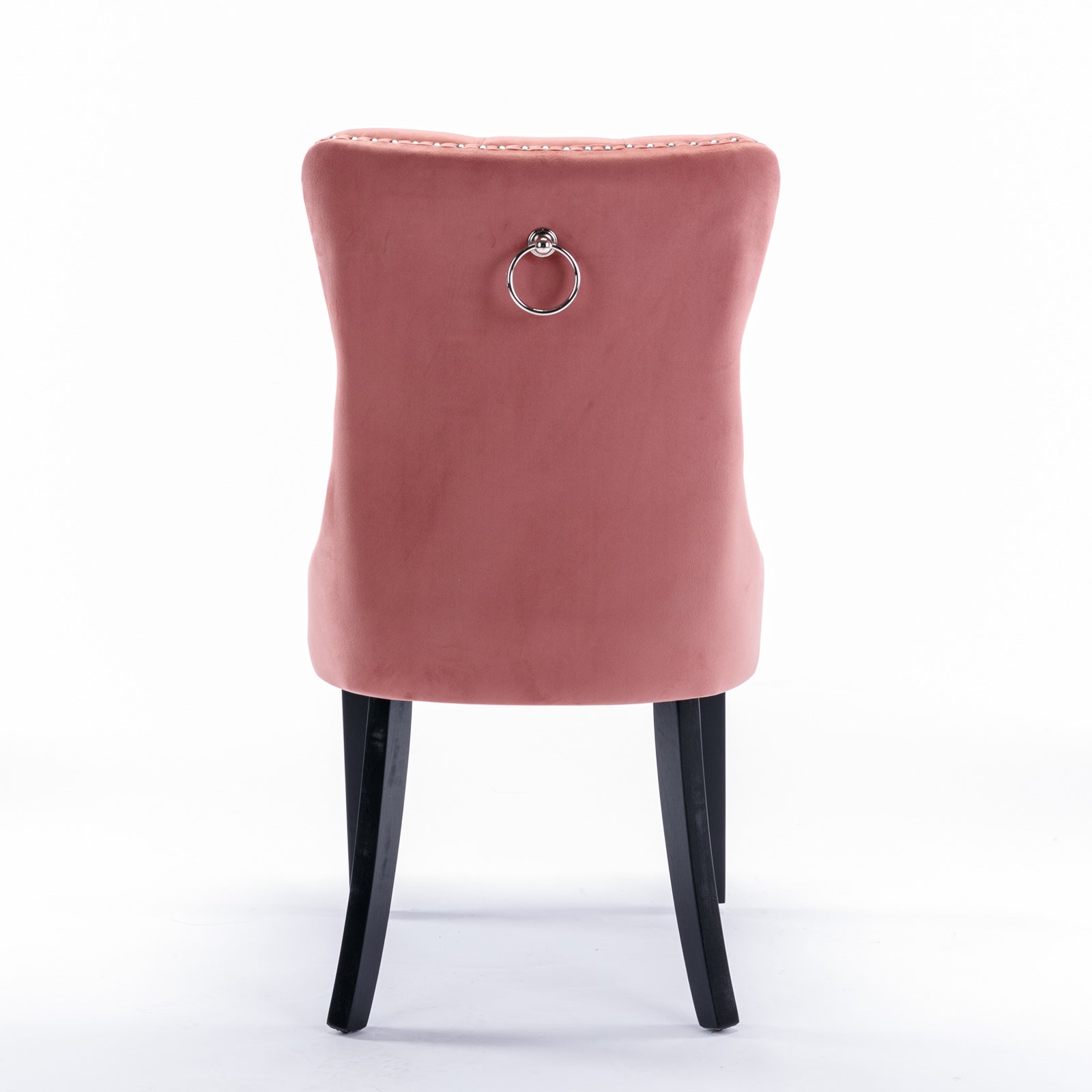 Two velvet cushioned bar stools (pink)