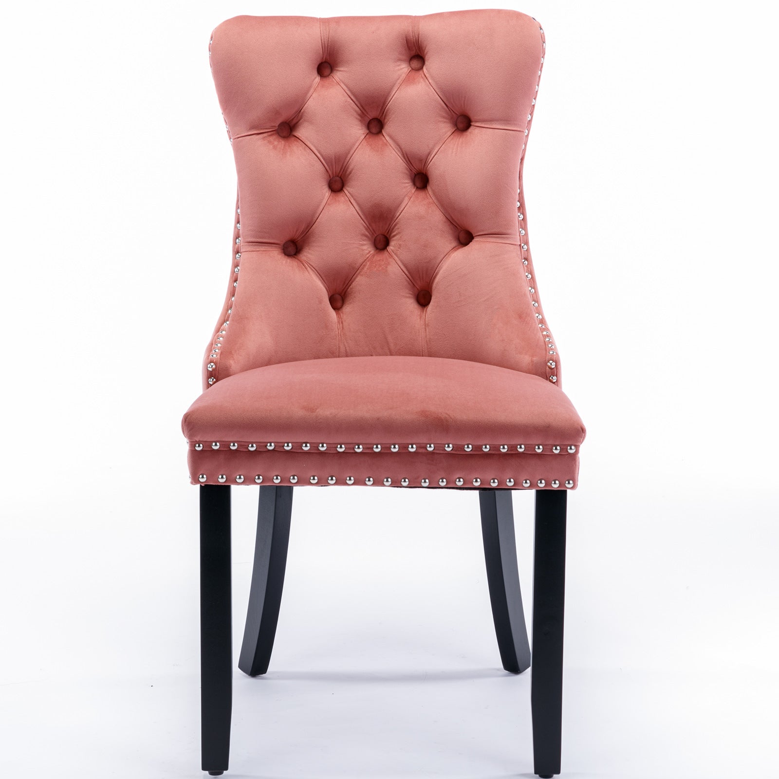 Two velvet cushioned bar stools (pink)