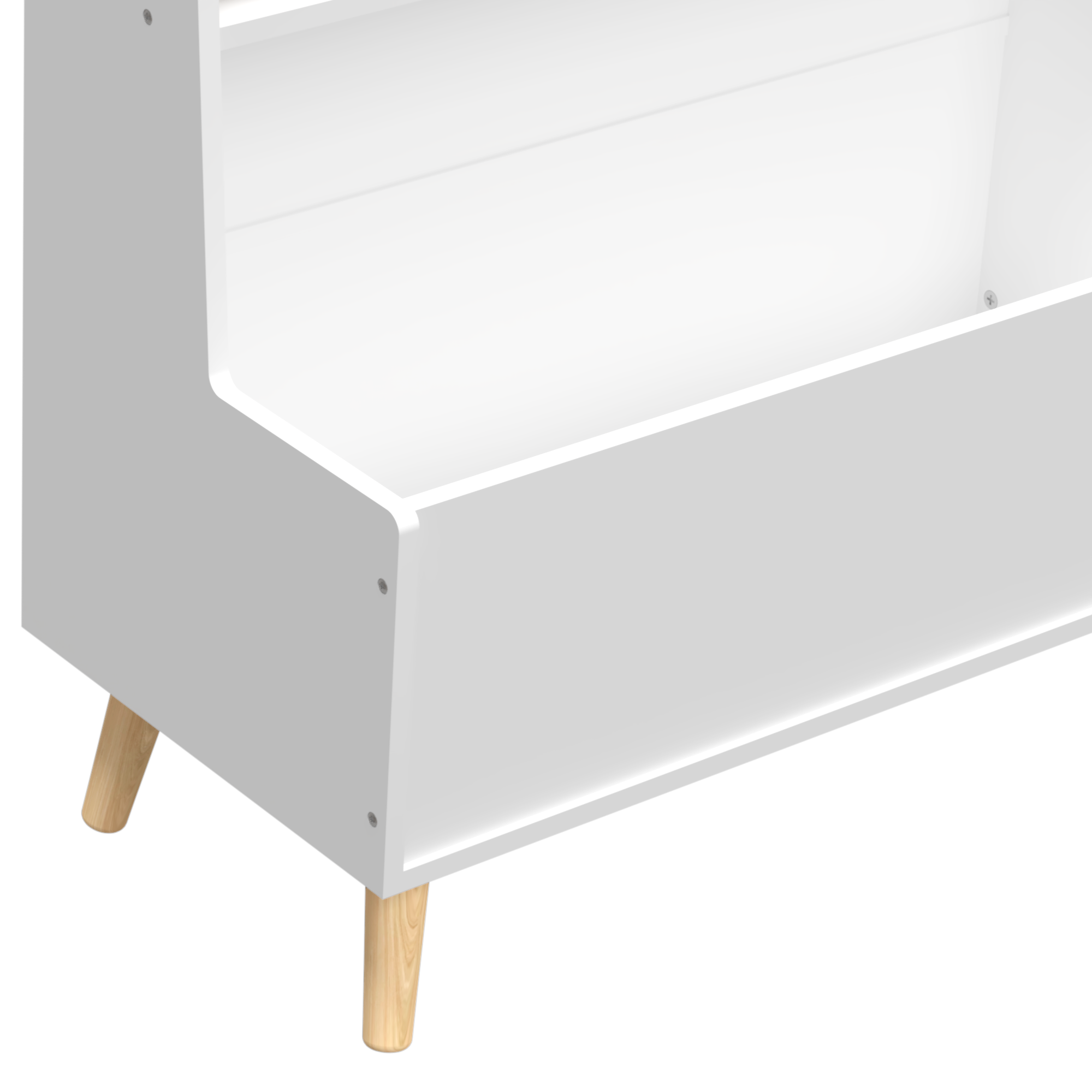 Organizer of the White toy Storage cabinet