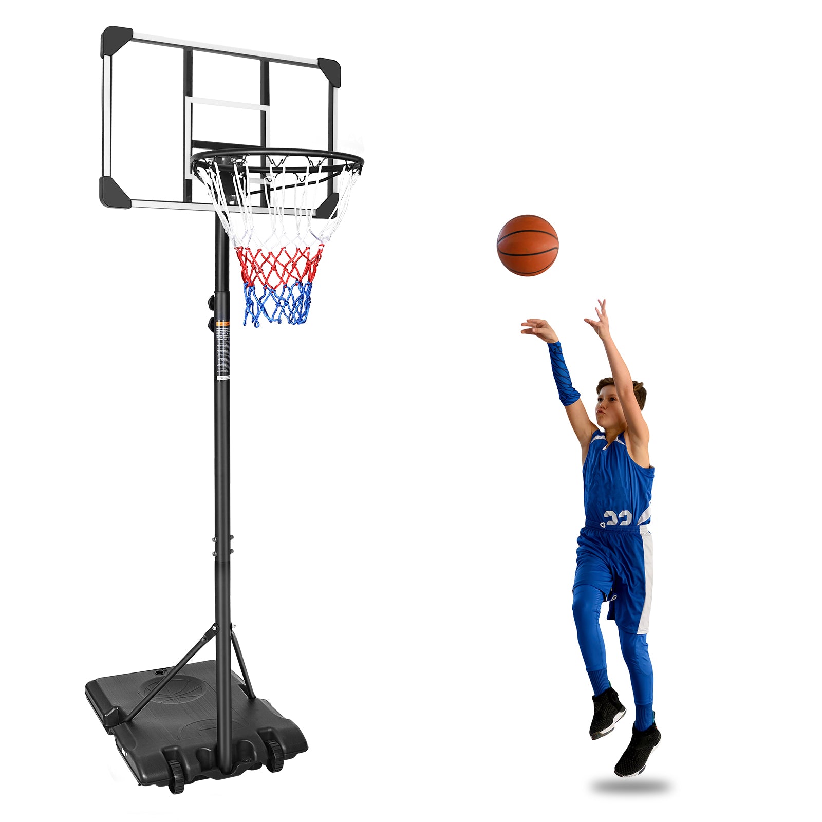 28-inch adjustable portable basketball stand