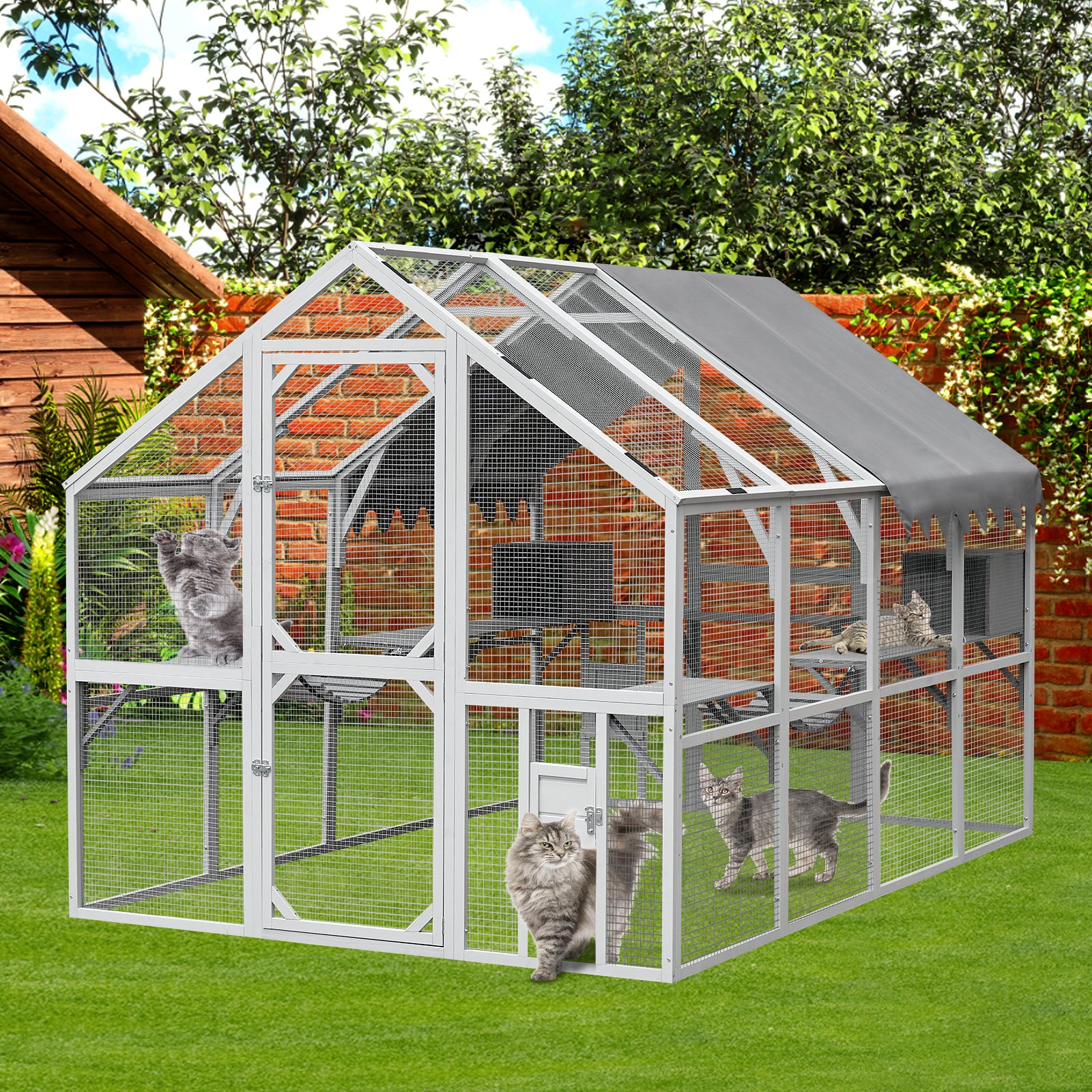 Large outdoor waterproof cat house cat enclosure