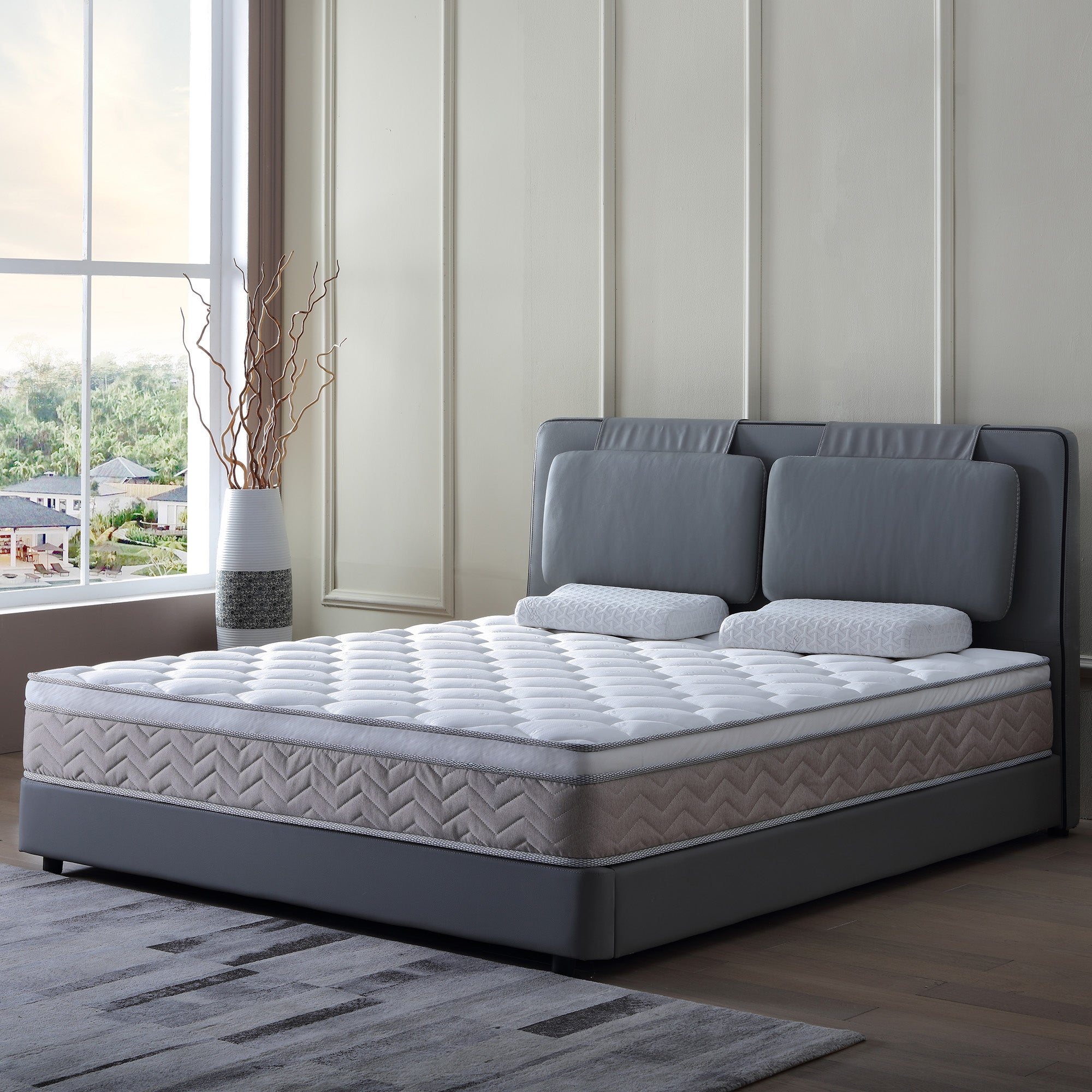 12-inch memory foam mattress pocket spring hybrid mattress