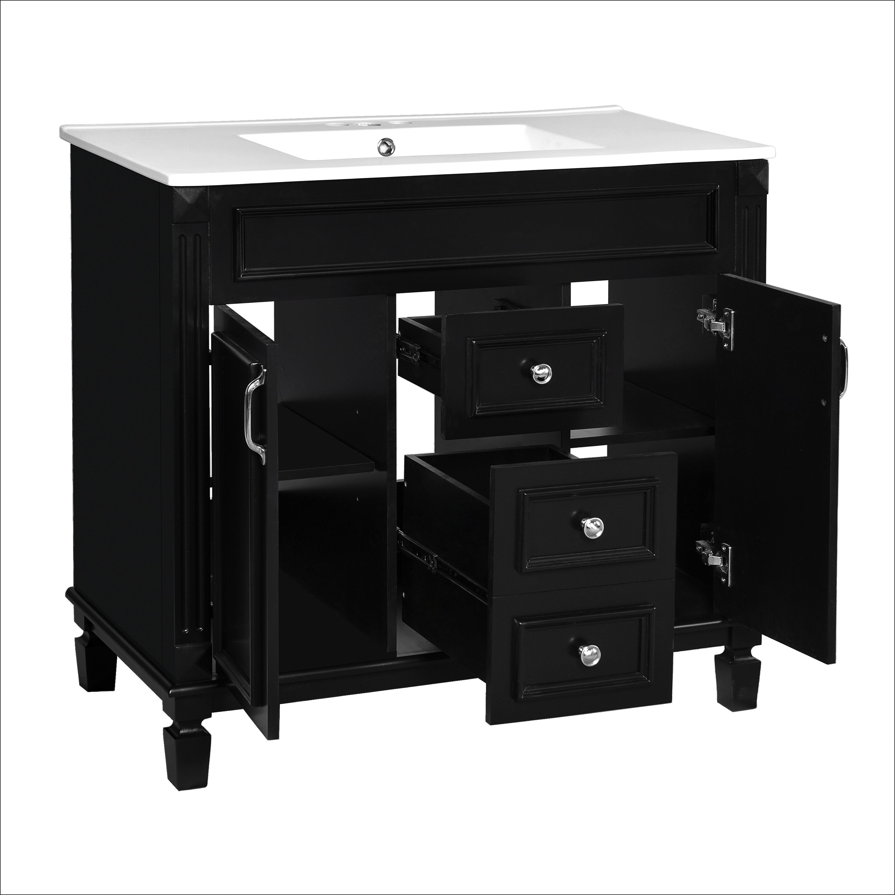 36 "Single sink bathroom dressing table, modern bathroom storage cabinet