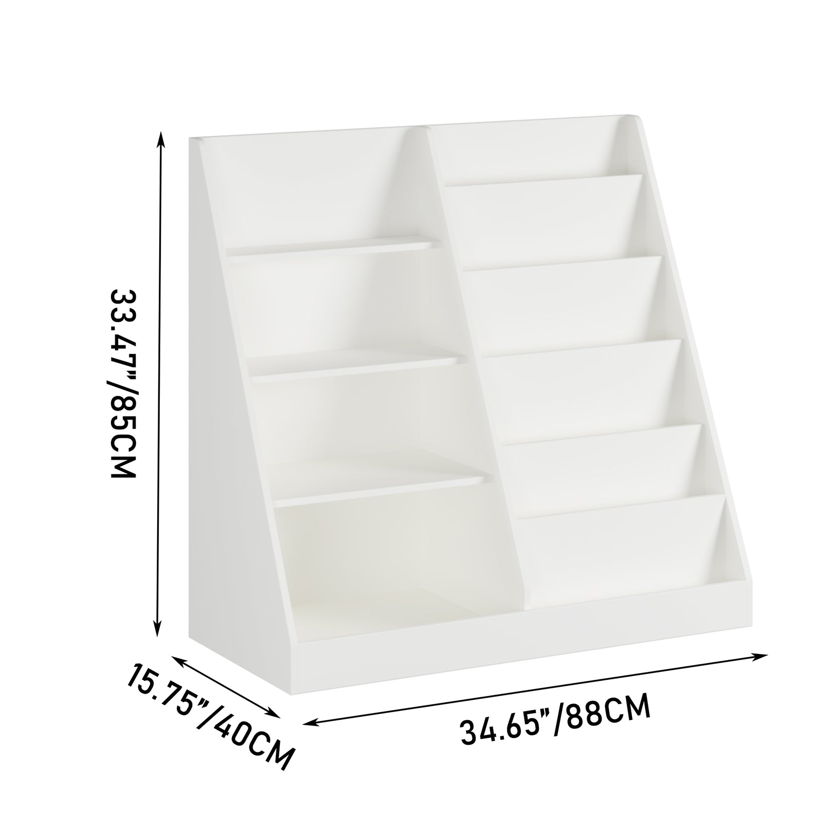 Organizer of children's bookshelves and toy storage